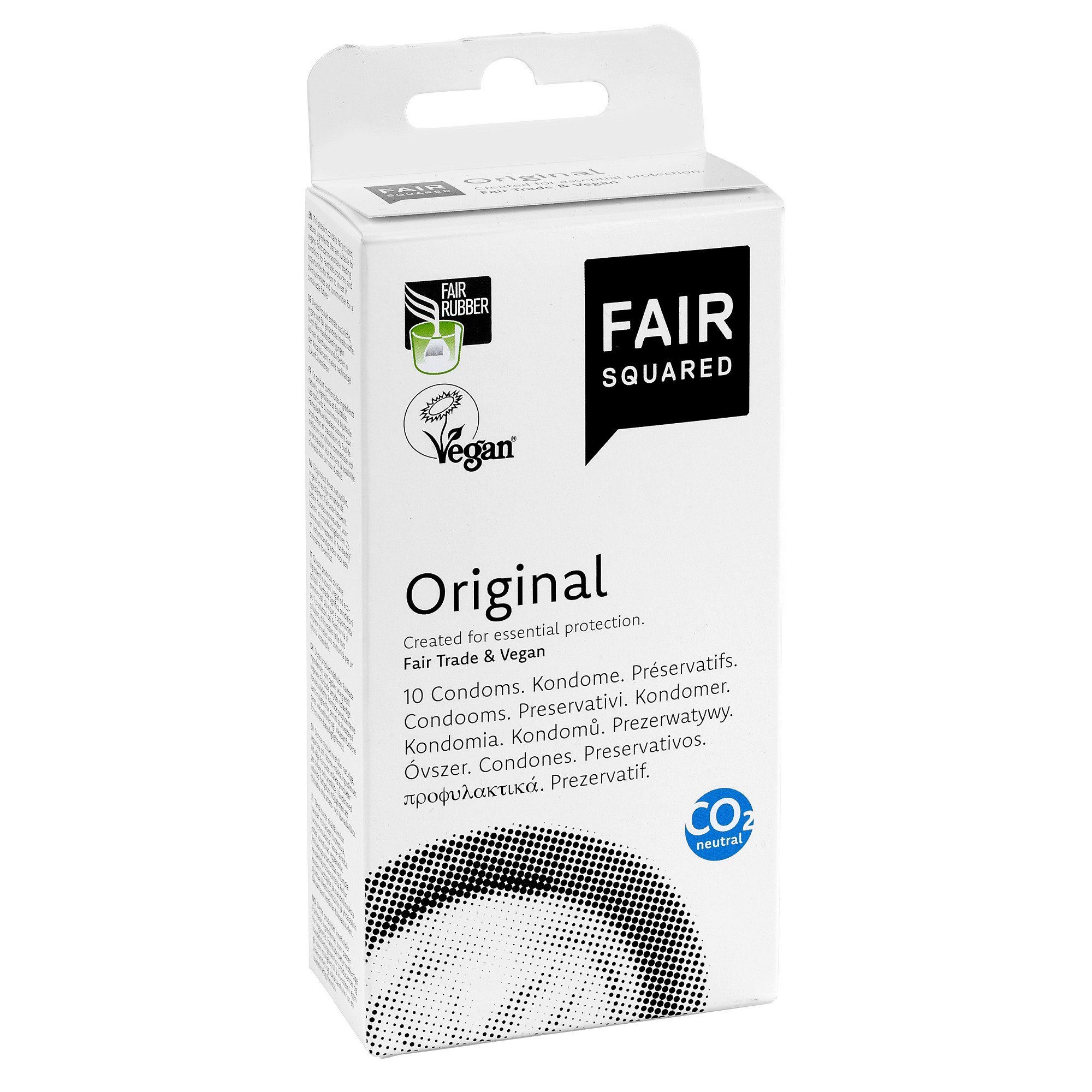 Fair Squared Kondome FAIR SQUARED Original Kondome 54 mm – Vegane Kondome aus fair gehandeltem Naturkautschuk – Kondom gefühlsecht hauchzart condoms