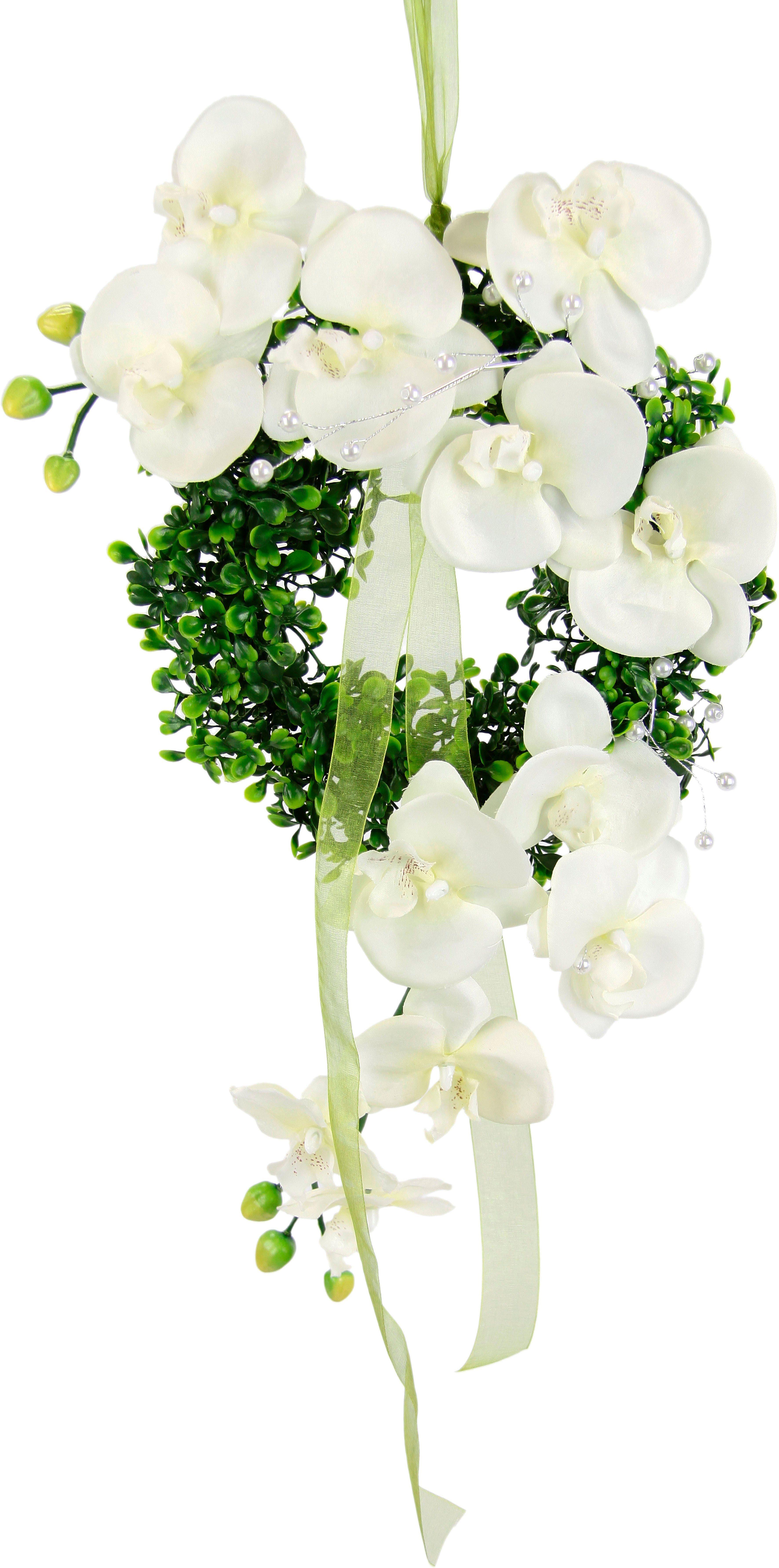 Kunstkranz Orchidee, I.GE.A., Höhe 46 cm, Buchskranz Festliche Dekoration H günstig online kaufen