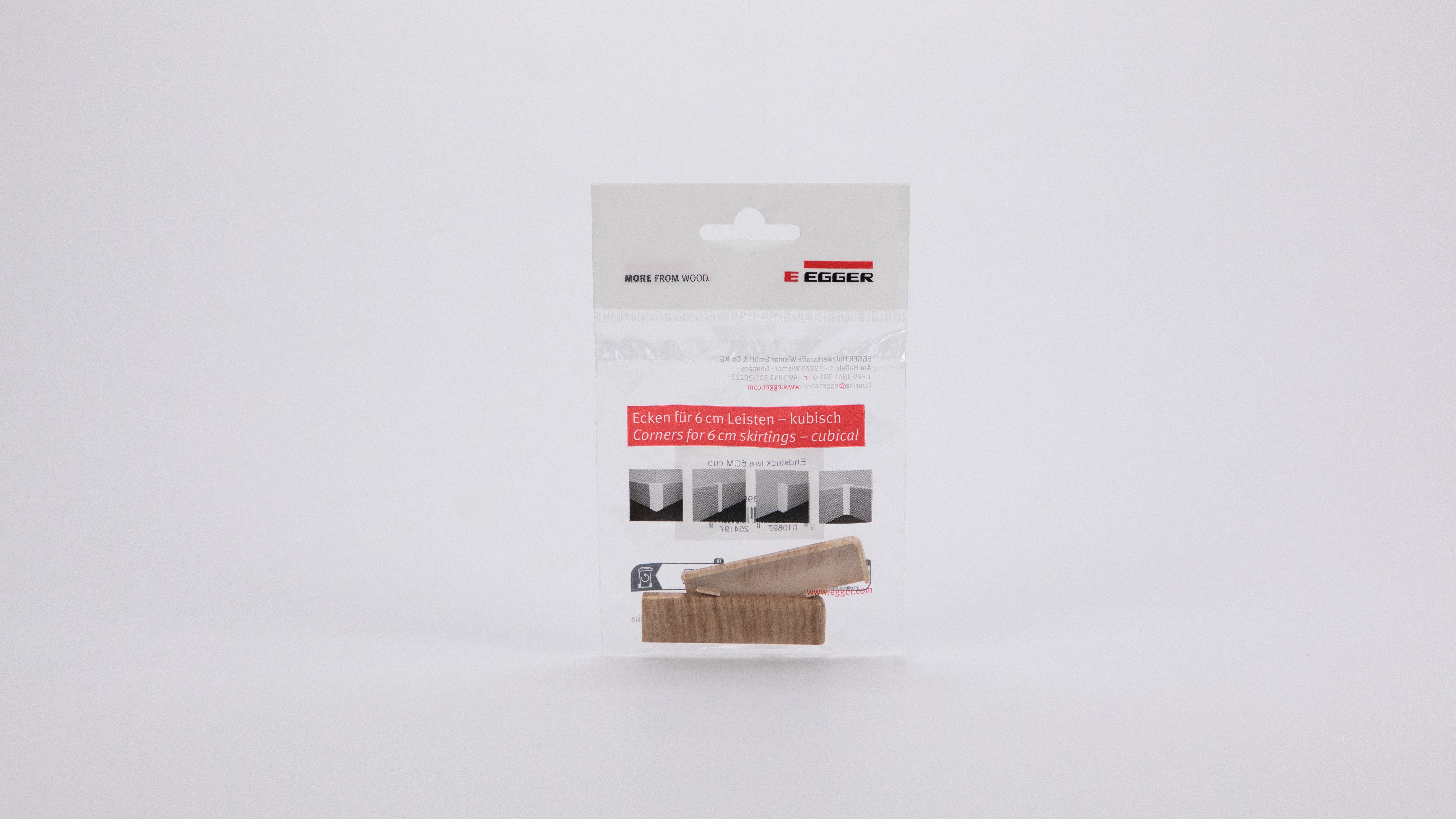 EGGER Sockelleisten-Endstücke Eiche honig, L: 2.2 cm, H: 5.9 cm, 2-St., neues kubisches Profil; 2 Stück