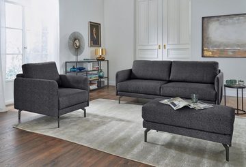 hülsta sofa Sessel hs.450, Armlehne sehr schmal, Breite 70 cm, Alugussfuß Umbragrau