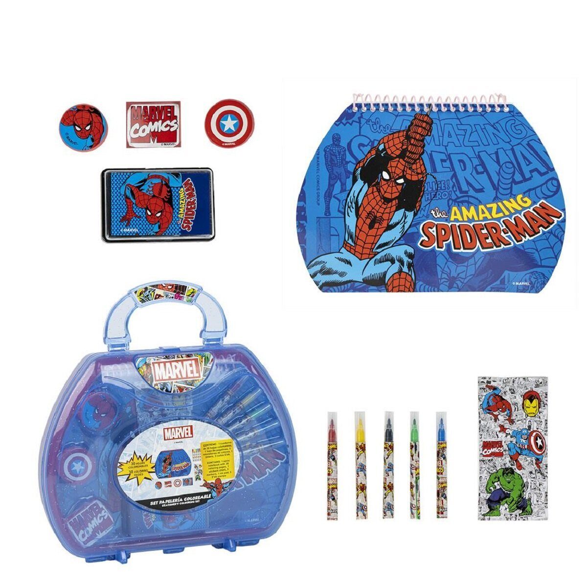 Spiderman Kreativset Spiderman Schreibwaren- & Malset Farbenfrohes Set für kleine Künstler