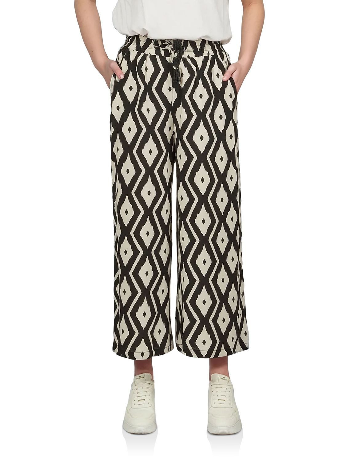 DENIMFY Chinohose Damen Hose DFKate Loose Fit Sommer Freizeithose mit Taschen