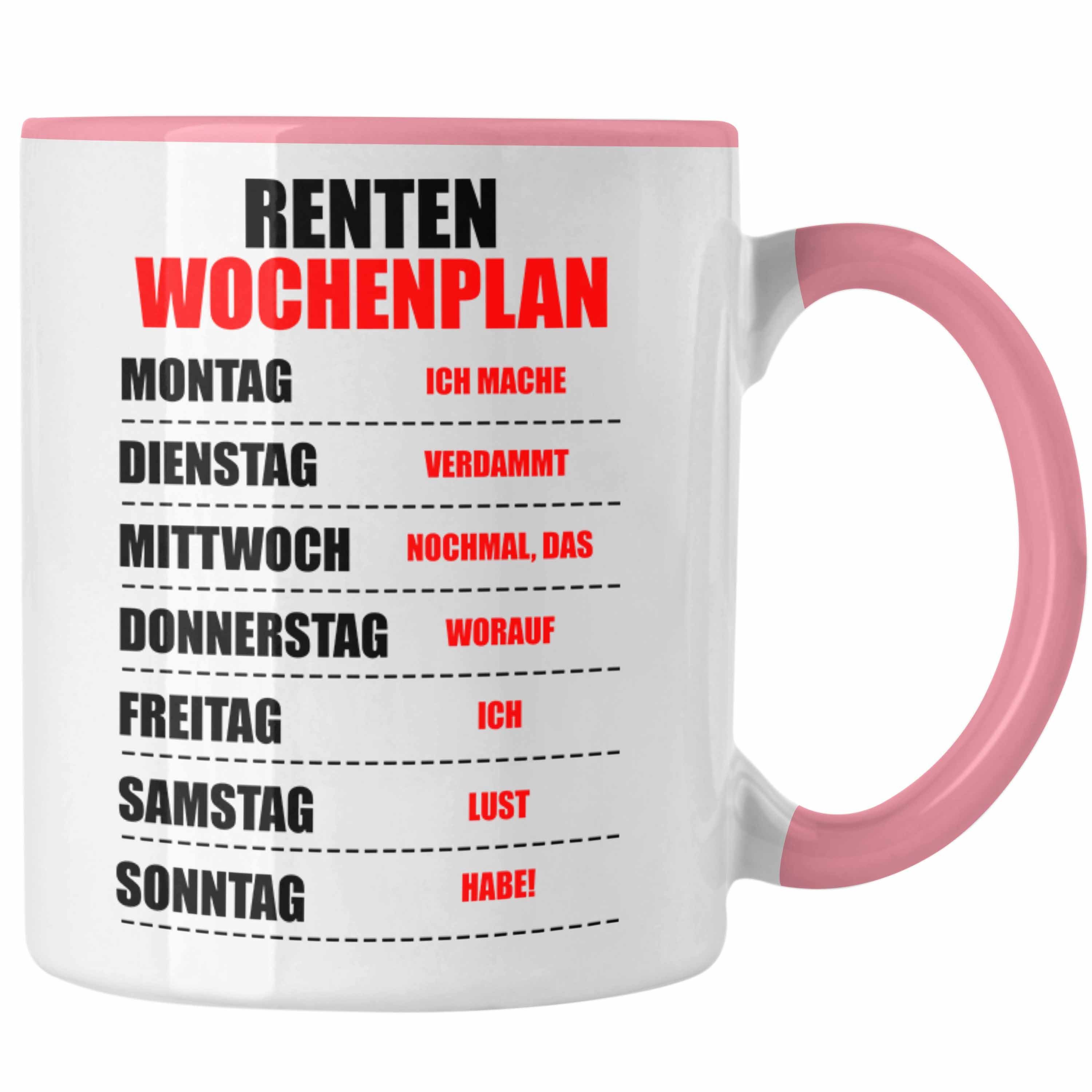 Neue Produkte günstig im Versandhandel bestellen Trendation Tasse Trendation Frau Ruhestand für Rentnerin Renteneintritt Mann Rosa Abschied Rente Spruch - Tasse Lustig Renter Geschenk