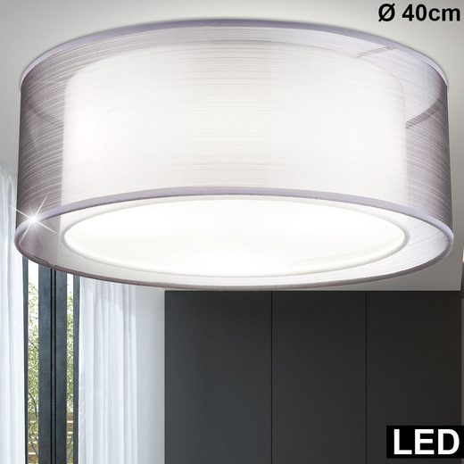 etc-shop Deckenleuchte, Decken Lampe Schlaf Zimmer Textil Schirm