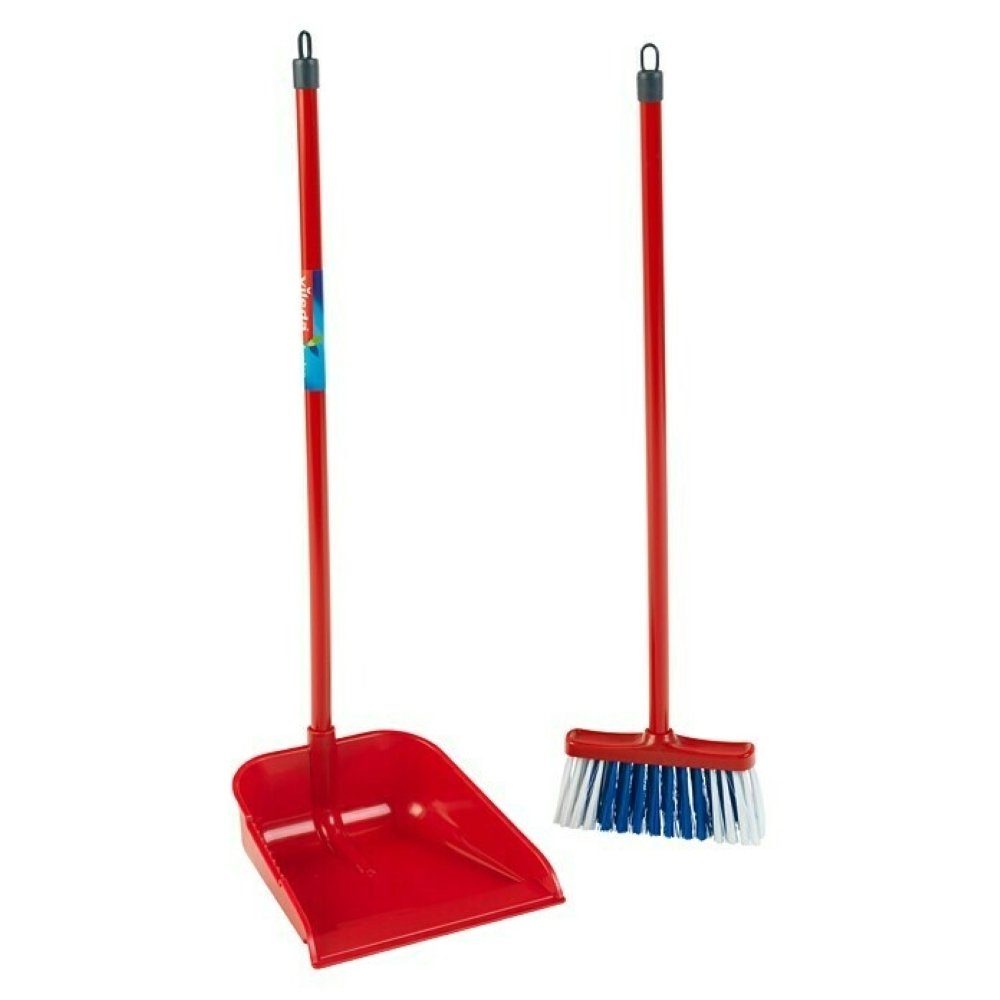 Klein Kinder-Besen Vildea - Kinder-Reinigungs-Set - rot