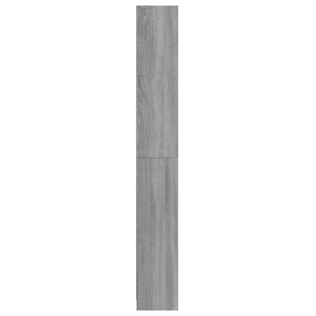Fächer Bücherregal Sonoma-Eiche Holzwerkstoff Grau 5 80x24x175 furnicato