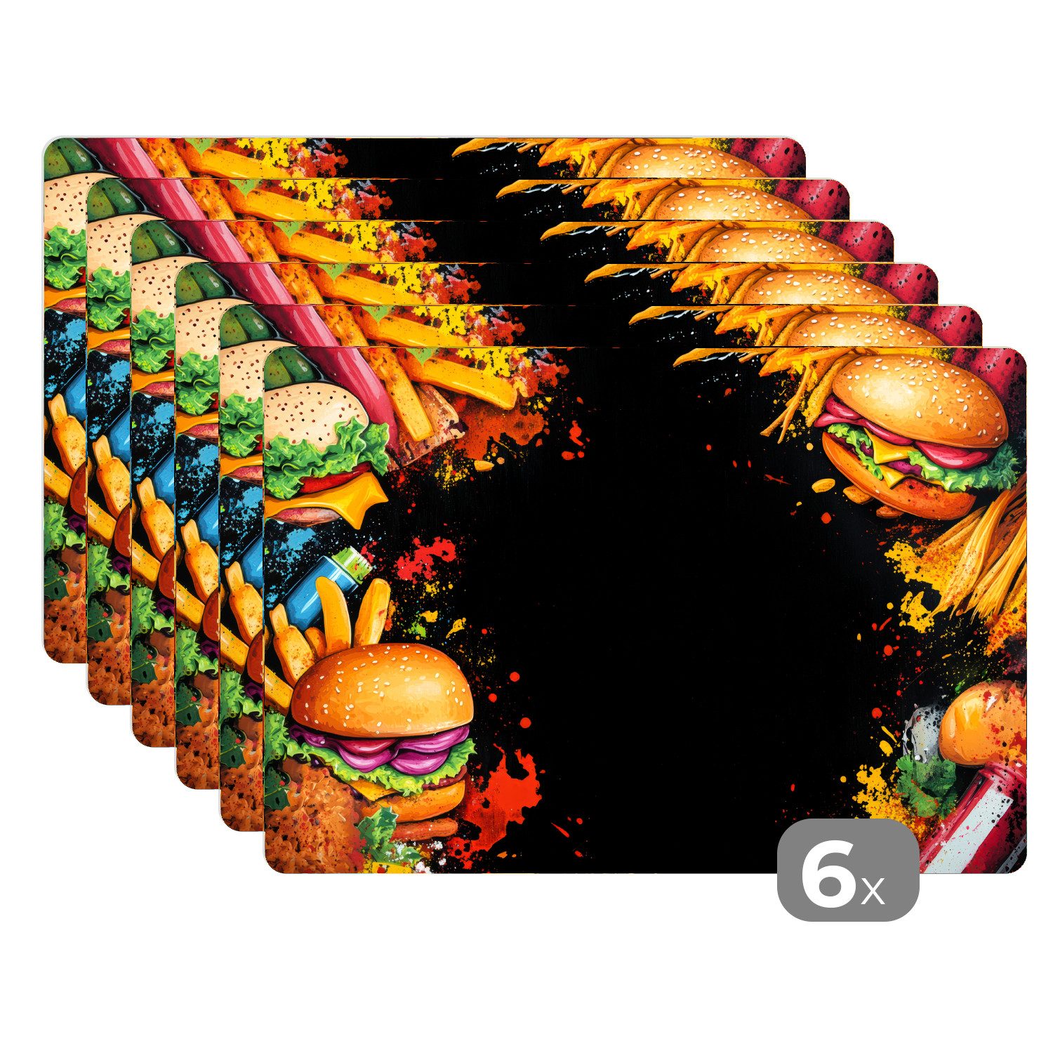 MuchoWow Platzset Fastfood - Graffiti - günstig online kaufen