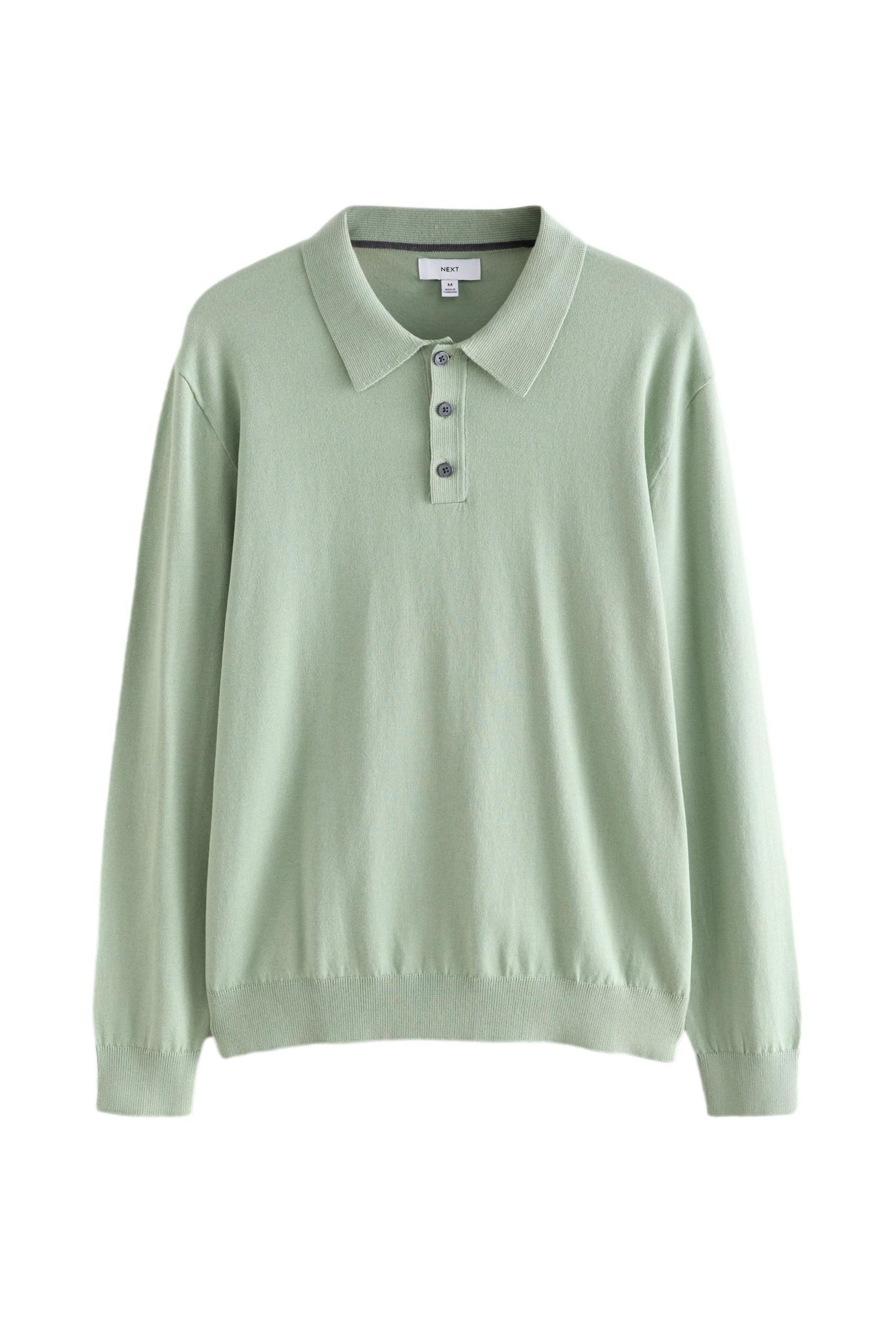 Langarm-Poloshirt Langärmeliges Strick-Poloshirt im Regular Fit