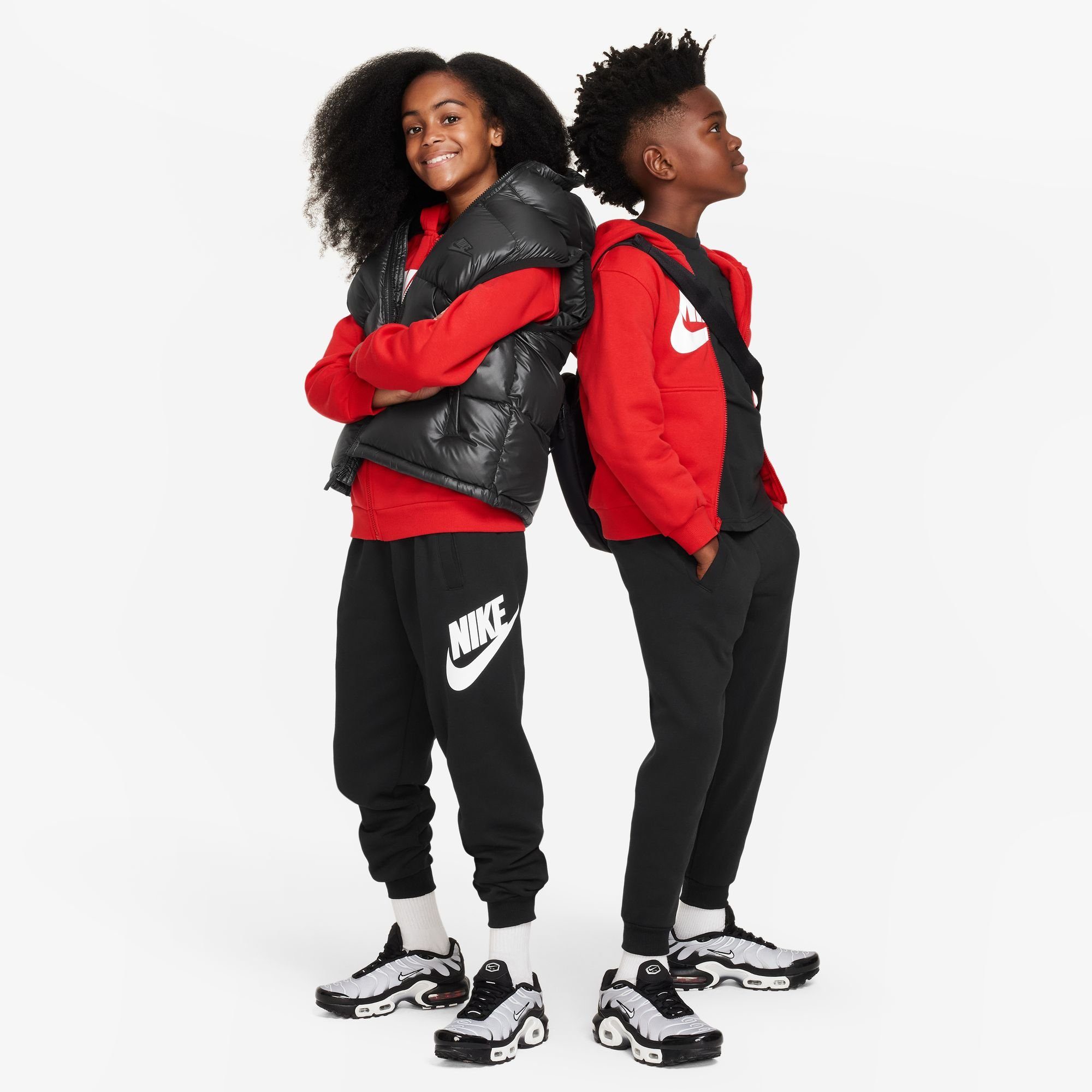 Nike Sportswear BIG BLACK/WHITE JOGGER CLUB KIDS' PANTS FLEECE Jogginghose