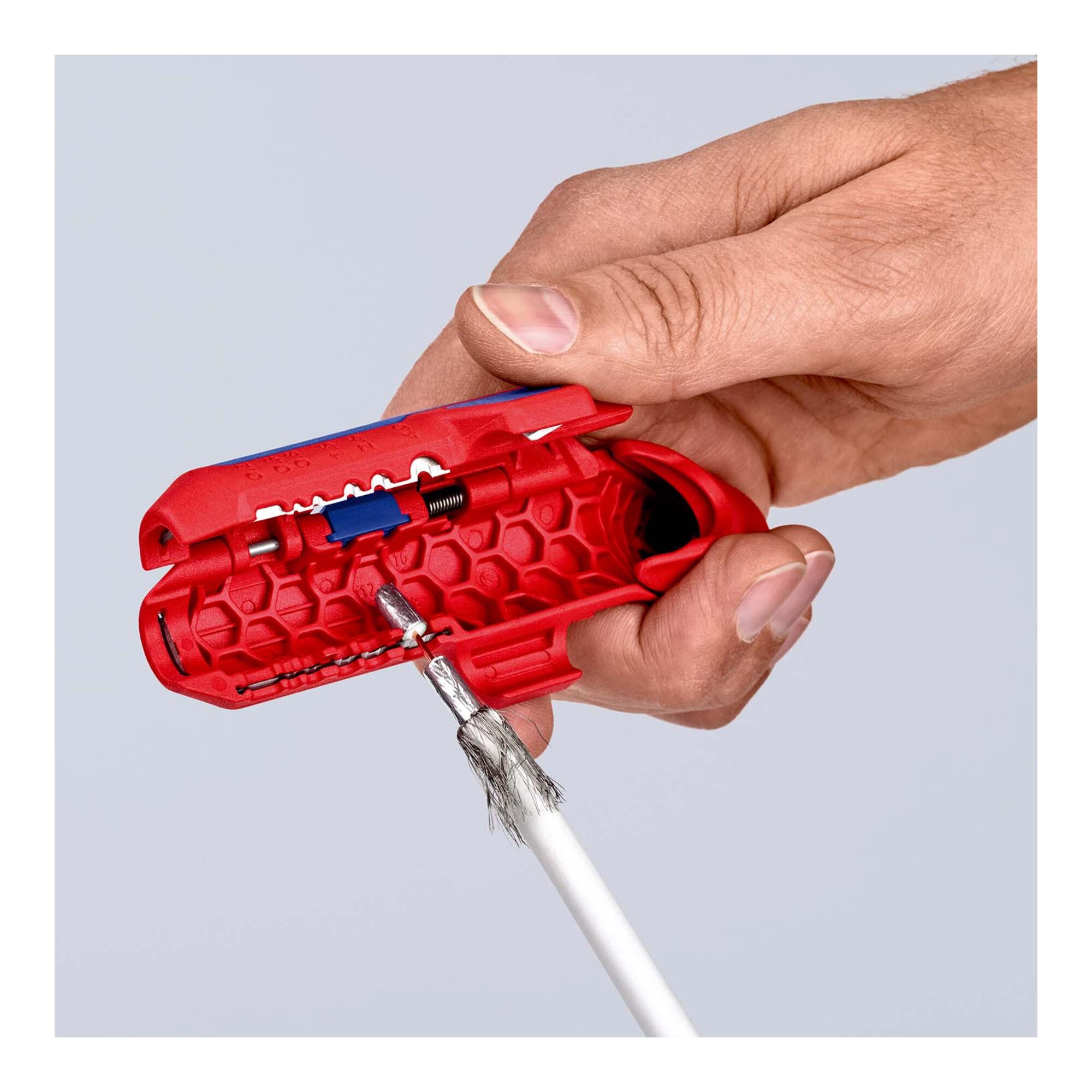 Knipex Abmantelungsmesser KNIPEX 16 95 02 SB ErgoStrip® Universal-Abmantelungswerkzeug für Links