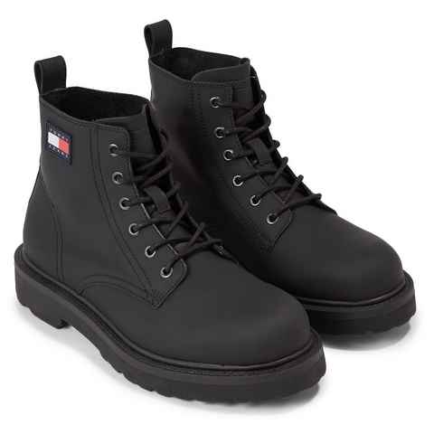 Tommy Jeans TJM RUBERIZED LACE UP BOOT Schnürboots mit seitlicher Logoflagge