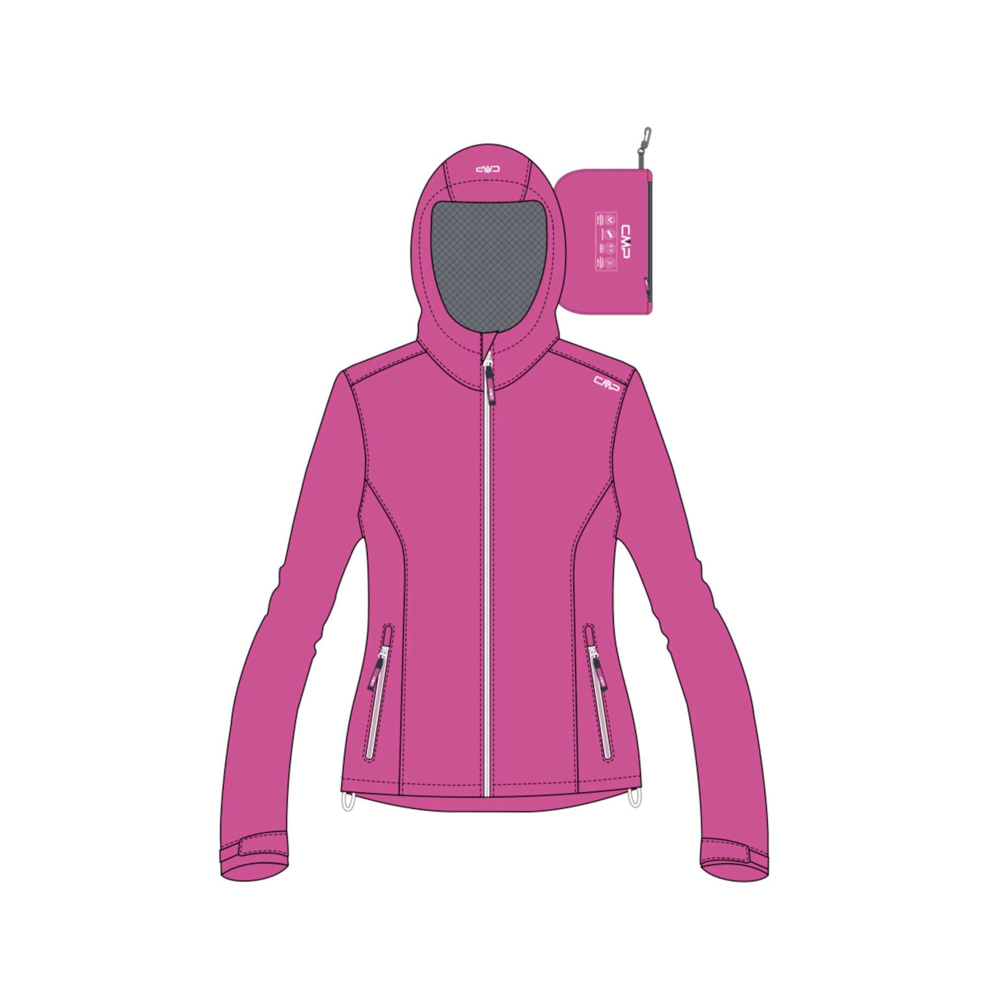 CMP Regenjacke CMP Mädchen Regenjacke Fix Hood 39X7985