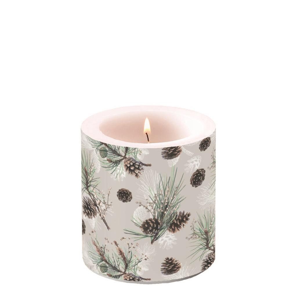 Ambiente® Papierserviette Weihnachten – Kerze klein – Candle small – Format: Ø 7,5 cm x 9 cm –