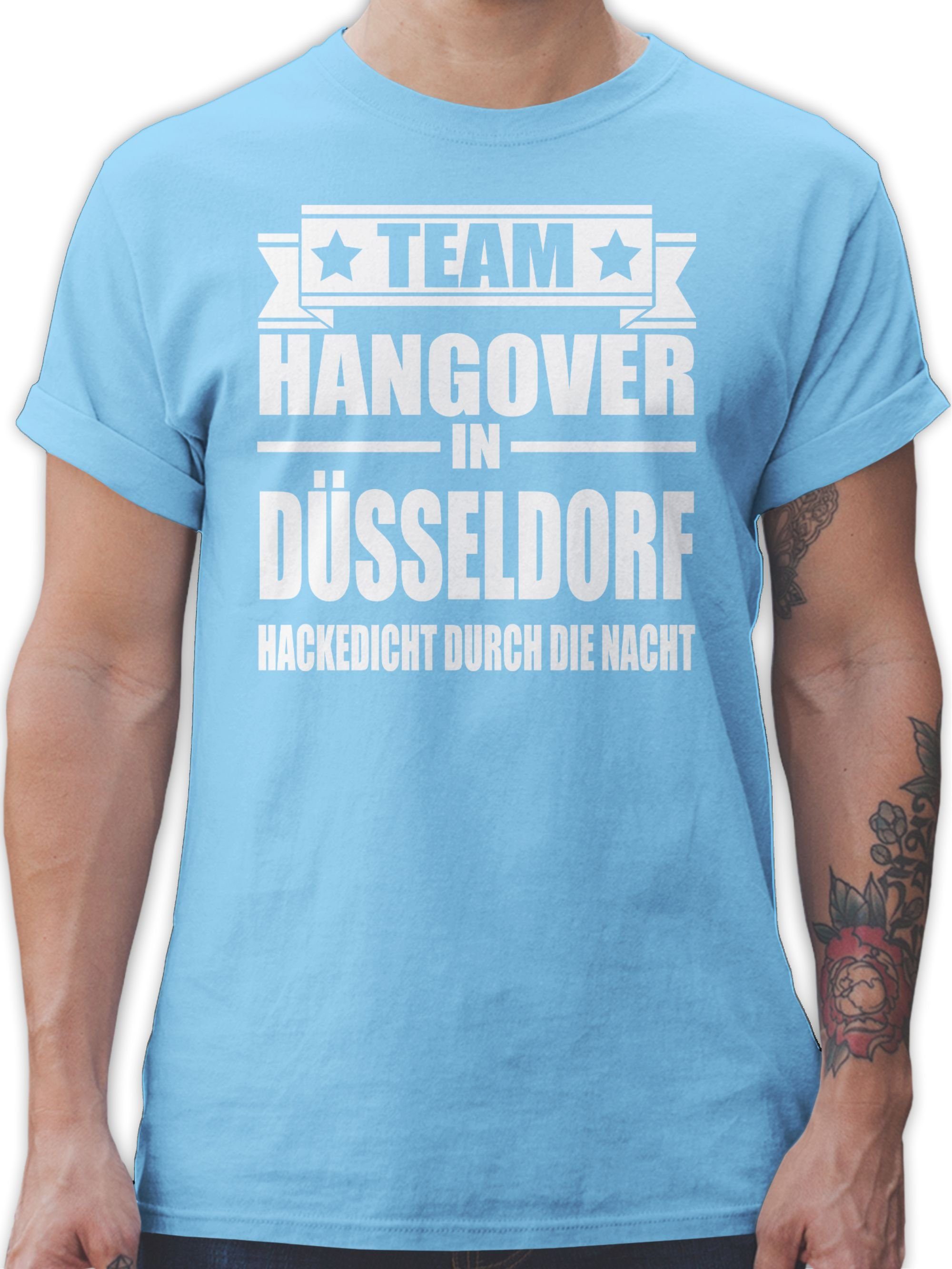 Hellblau Hangover Team Männer T-Shirt 03 Düsseldorf Shirtracer JGA