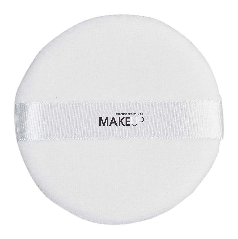 Kosmetex Gesichtsreinigungsschwamm Puderquaste mit Band weiß, 8 cm