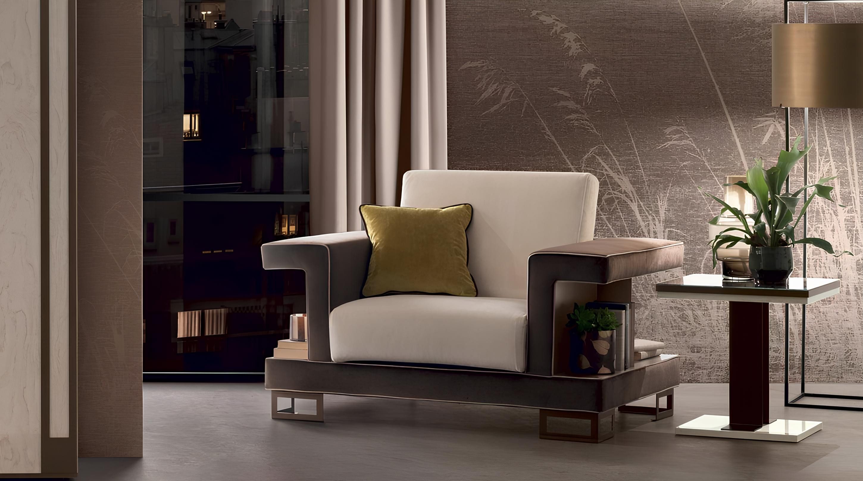 JVmoebel Sessel Lounge Sessel im Relax Club Design, gepolstert in Beige (Sessel), Made in Europa