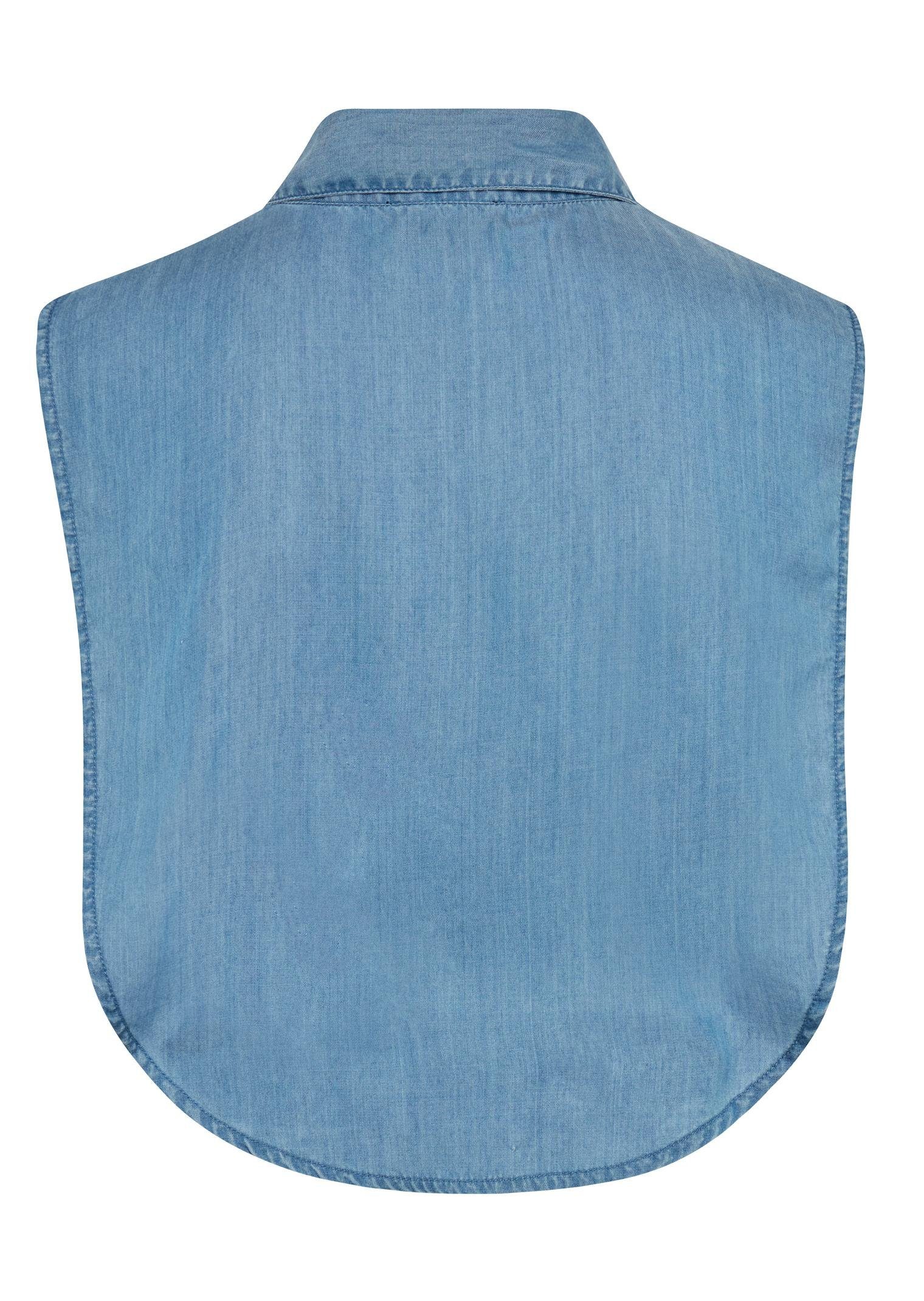 GOLDNER Kragen Trendiger Kragen in Denim-Optik, Unifarbenes Design mit klassischem Hemdkragen – Bild 3 von 4