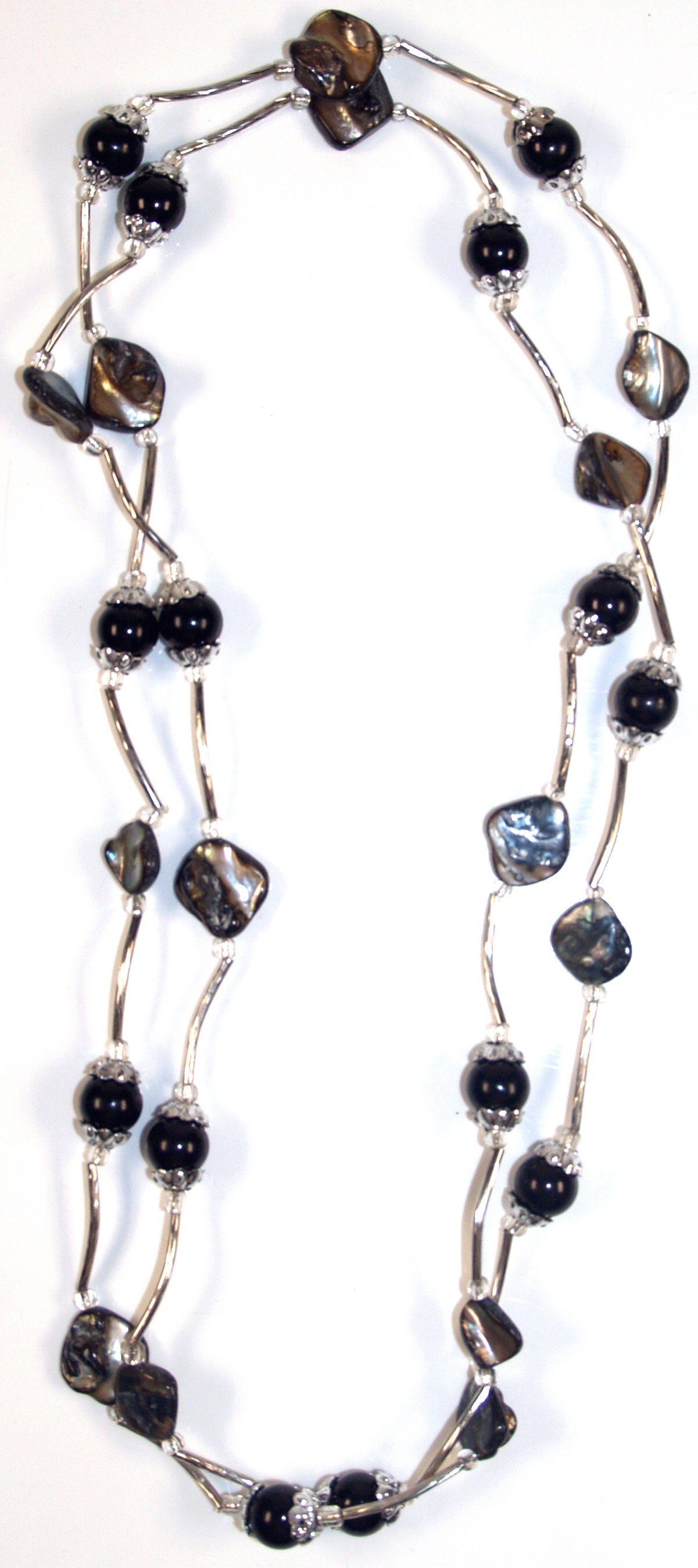Guru-Shop Perlenkette Modeschmuck, Boho Perlenkette - Modell 12