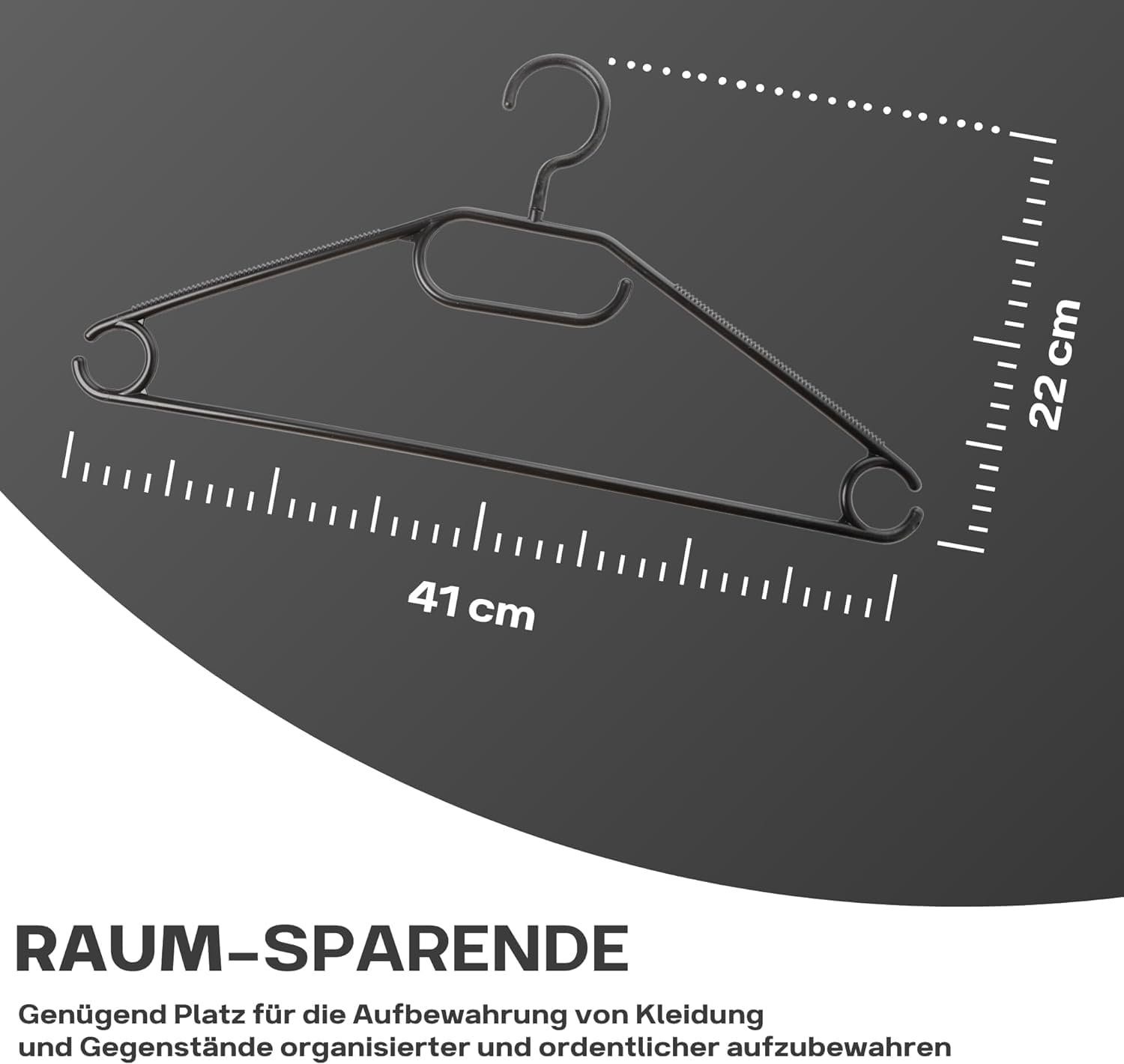 2friends Kleiderbügel Großpackung Schwarze Kleiderbügel 50 günstig online kaufen