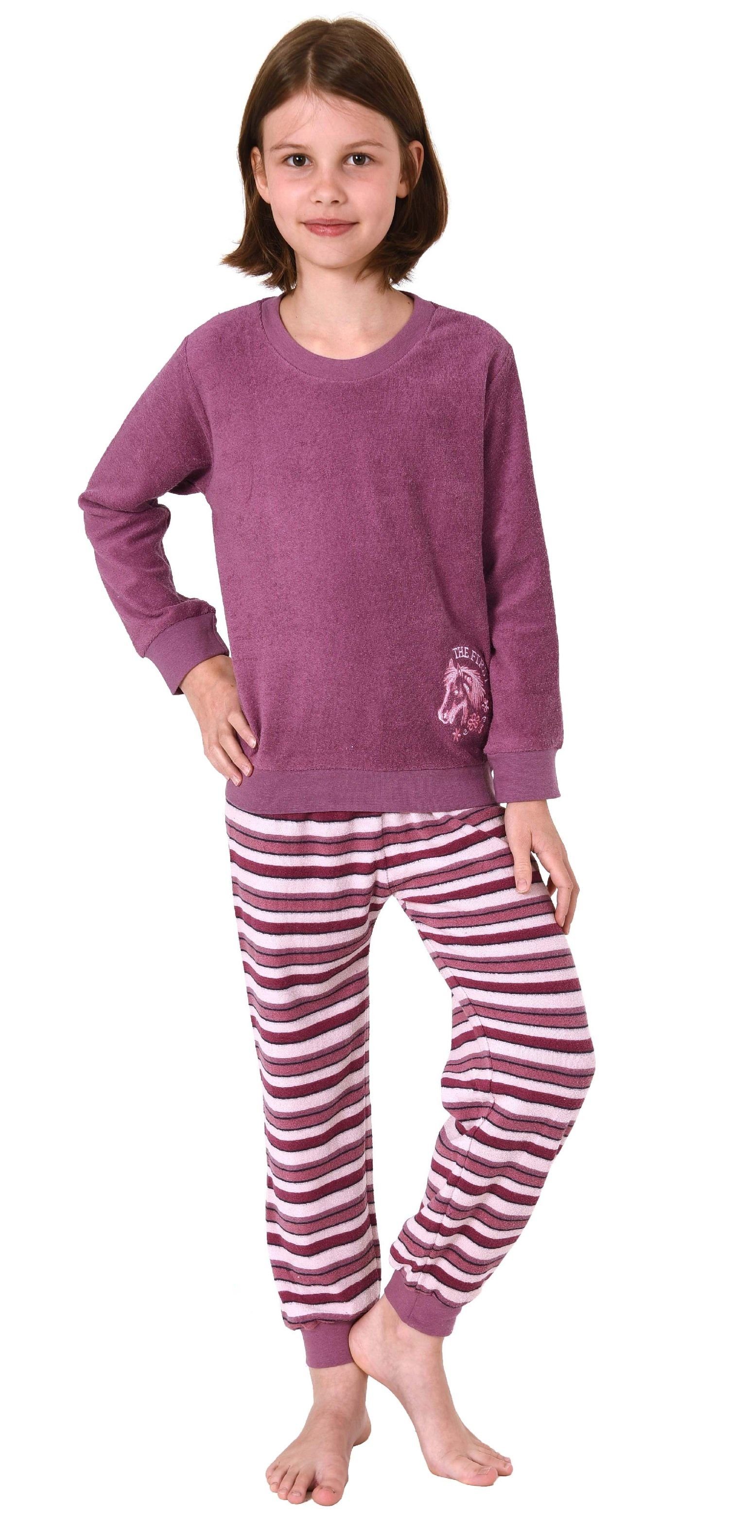 Mädchen Baumwolle Nachtwäsche Langarm Pyjama Set Zuhause Damen Schlafanzug Nacht 