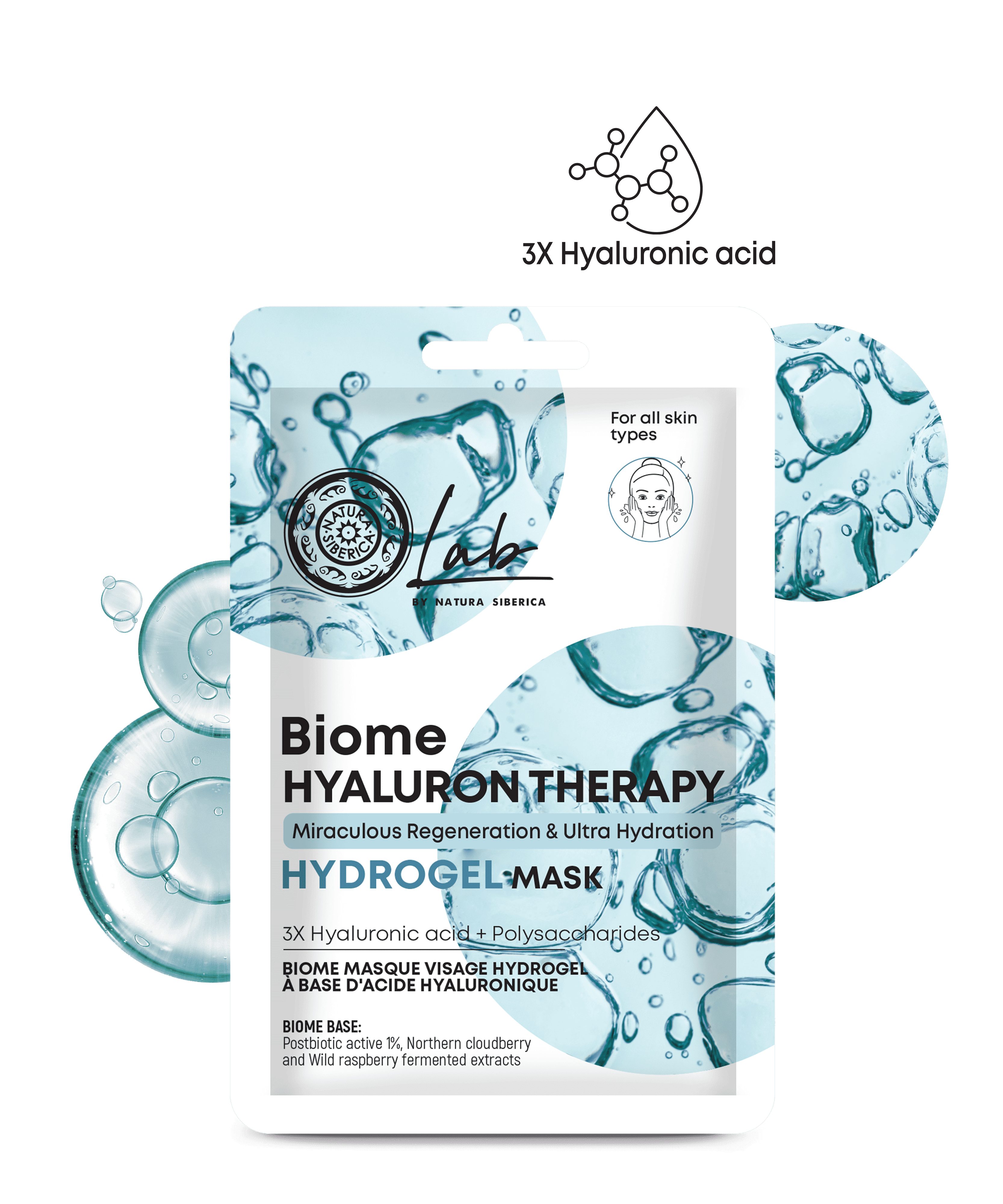 Natura Siberica Gesichtsmaske Hydrogel Lab Biome. Hyaluron Therapy, 1-tlg.