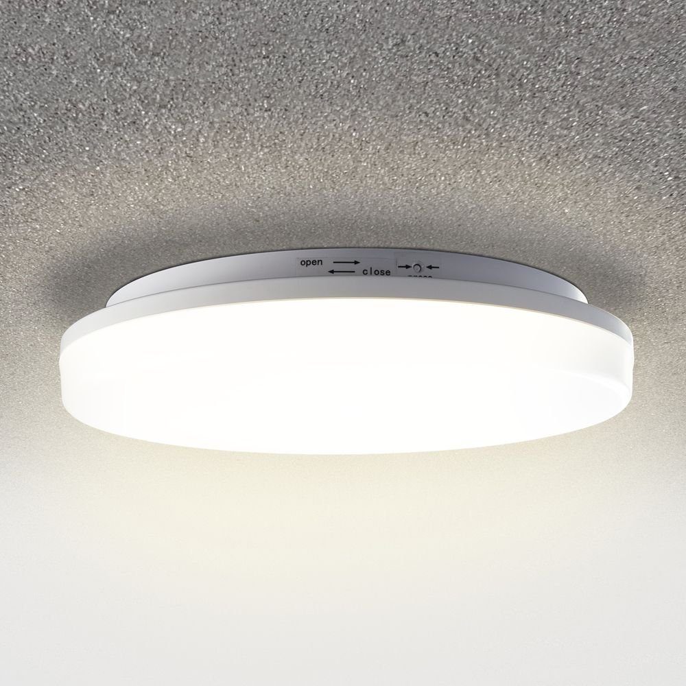click-licht Spiegelleuchte LED Deckenleuchte 24W 3000K IP54 mit Bewegungsmelder, keine Angabe, Leuchtmittel enthalten: Ja, fest verbaut, LED, warmweiss, Badezimmerlampen, Badleuchte, Lampen für das Badezimmer