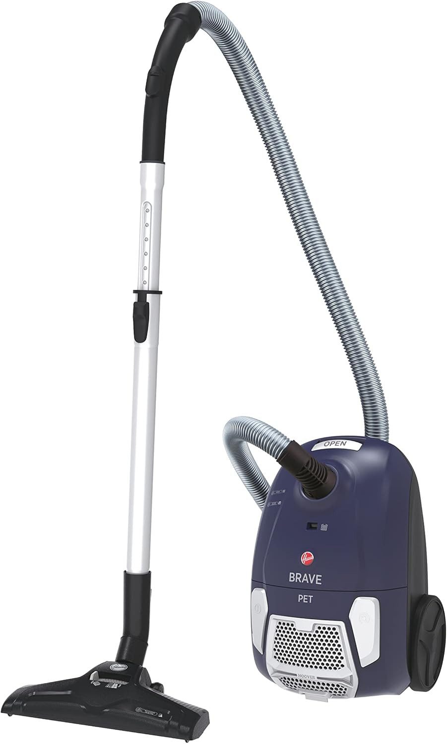 Hoover Bodenstaubsauger Hoover Bodenstaubsauge Brave BV61 PET 011 Glamour Blue, 700 W, mit Beutel