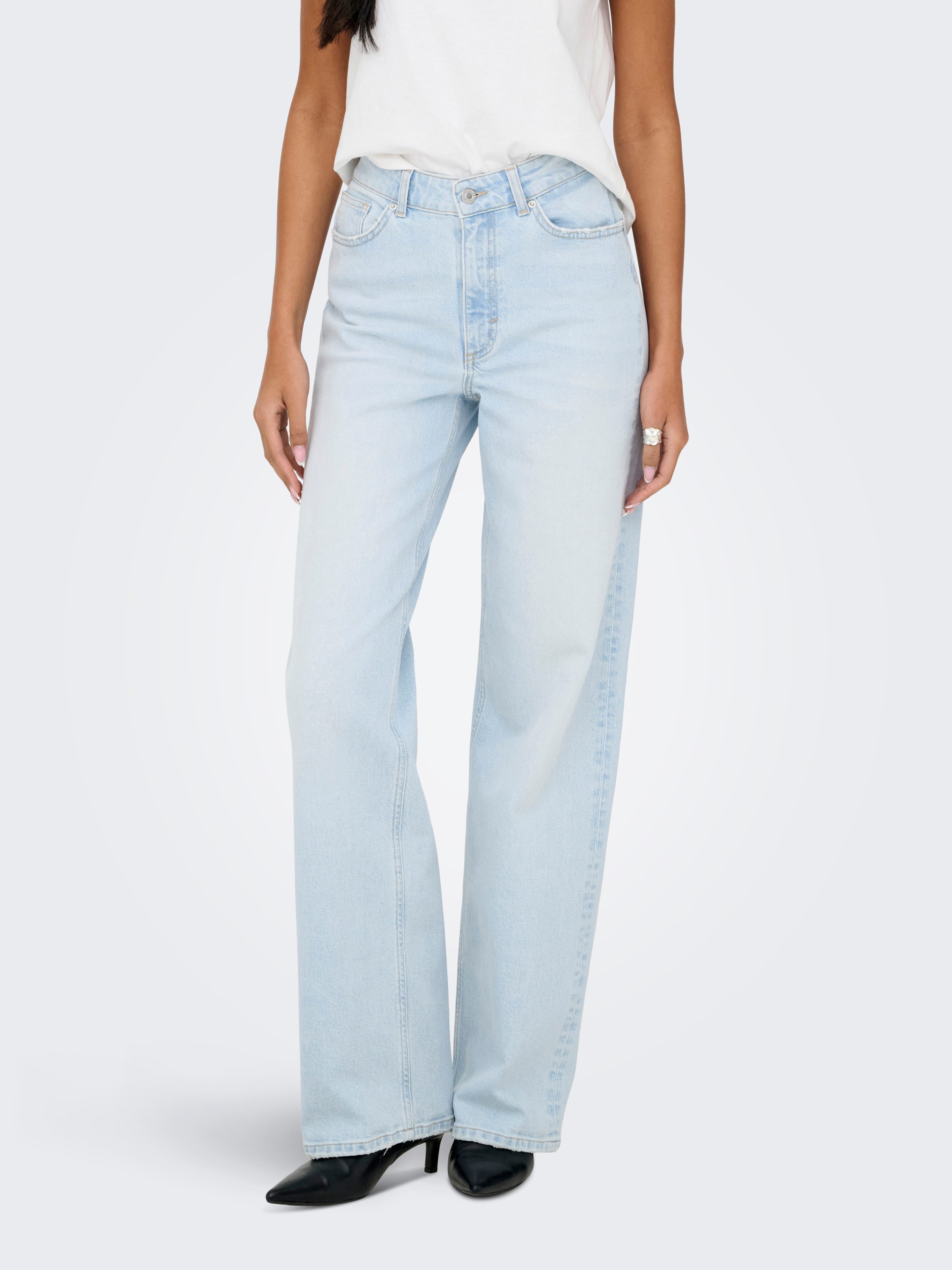 ONLY High-waist-Jeans ONLJUICY HW WIDE LEG DOT114 DNM