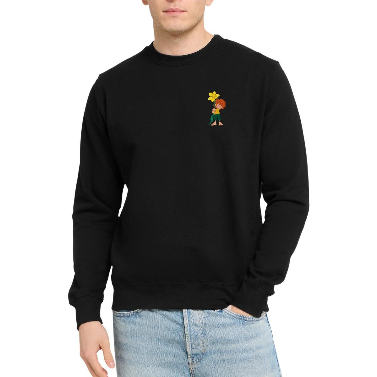 Spreadshirt Sweatshirt Pumuckl Design Mit Gelber Blume Unisex Pullover (1-tlg)