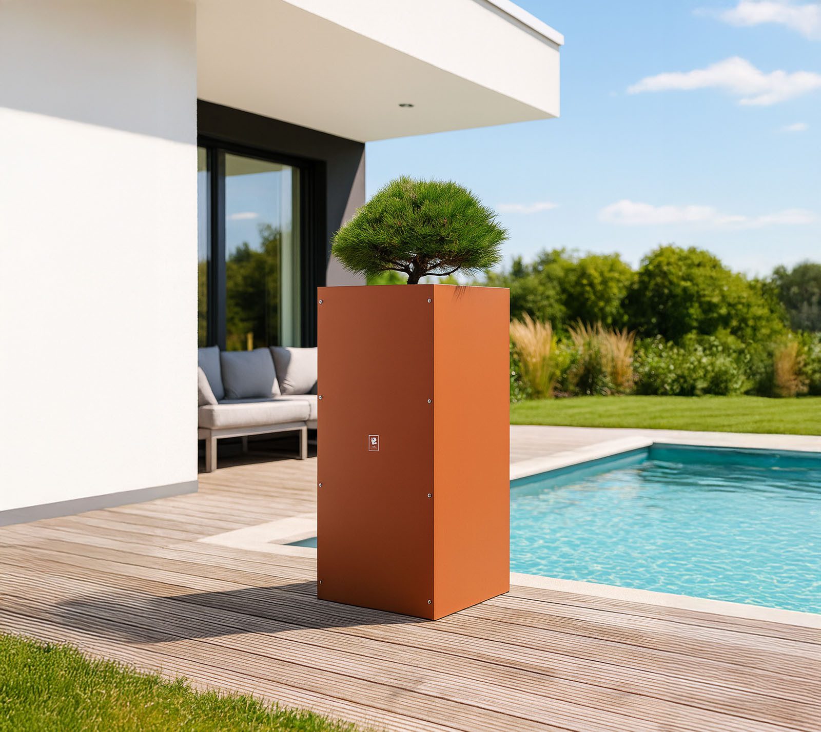 Herstera Garden Pflanzkübel Cube Rost (1 günstig online kaufen