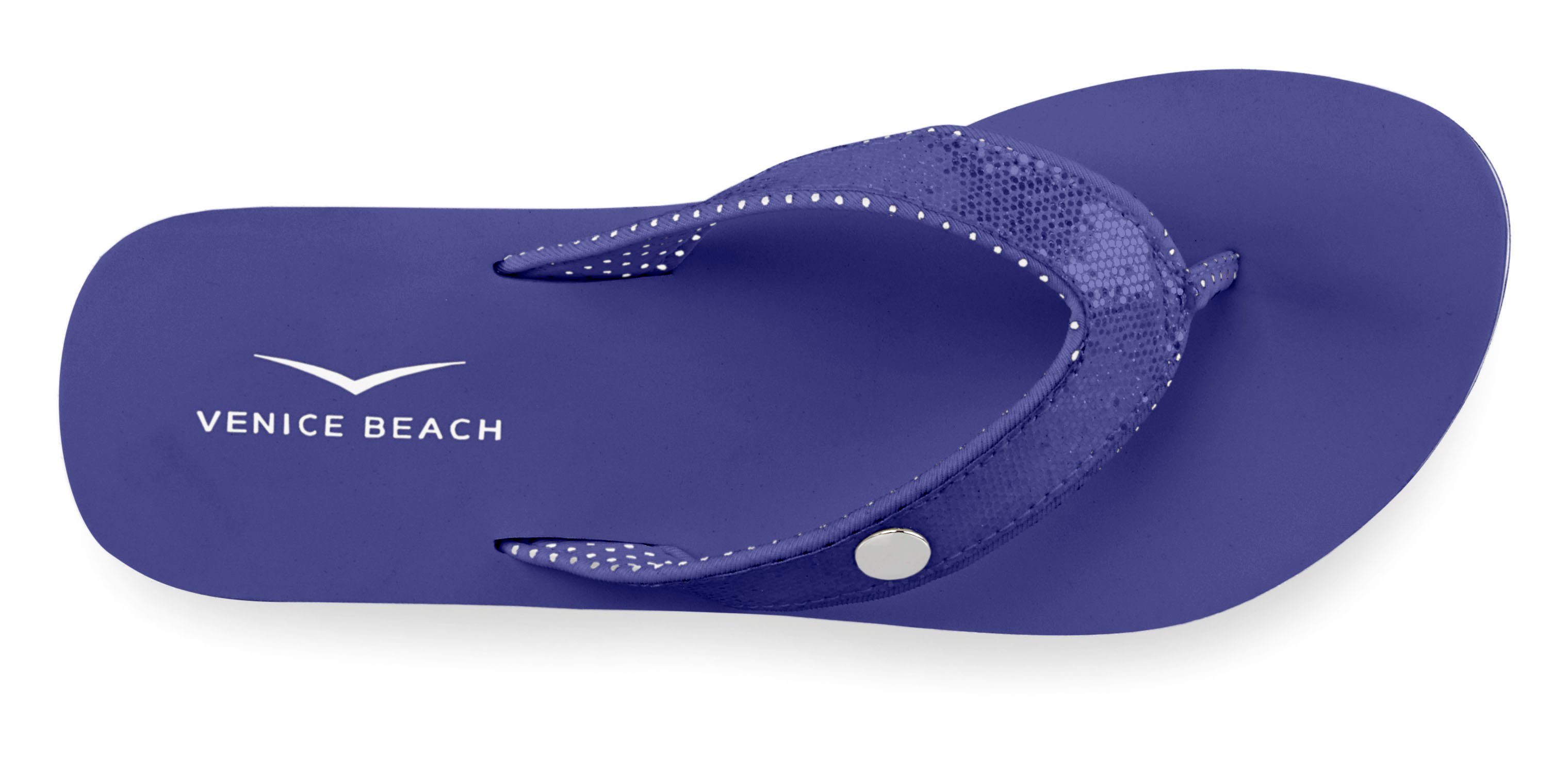 Venice Beach Sandale, Badeschuh, Badelatsche, Flip Flop, Badeschlappe, Pantolette Badezehentrenner Zehentrenner mit wasserabweisender und leichter Sohle VEGAN