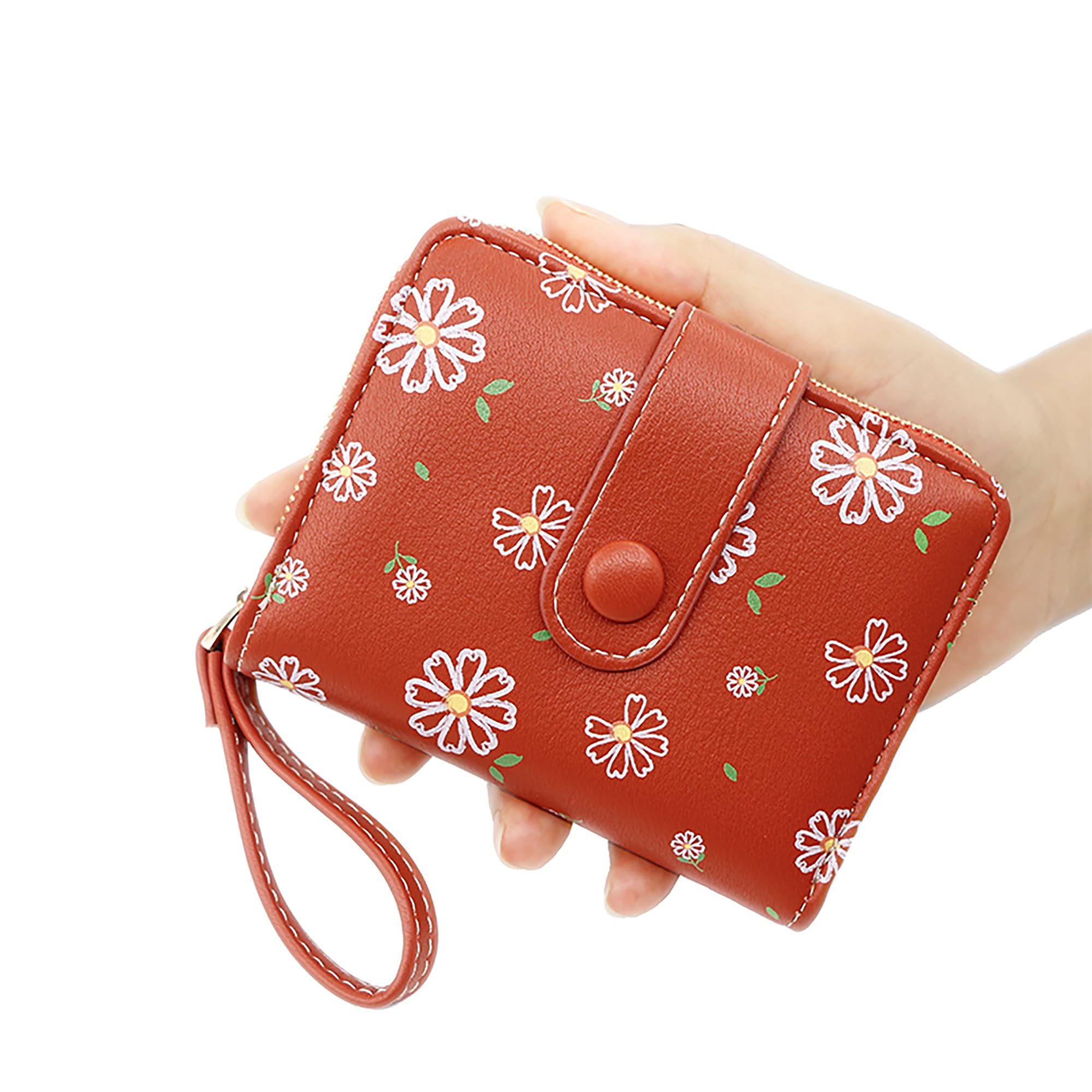 Geldbörse Damen Geldbörse,Portemonnaie, Mini Geldbeutel mit Zipper Münzfach