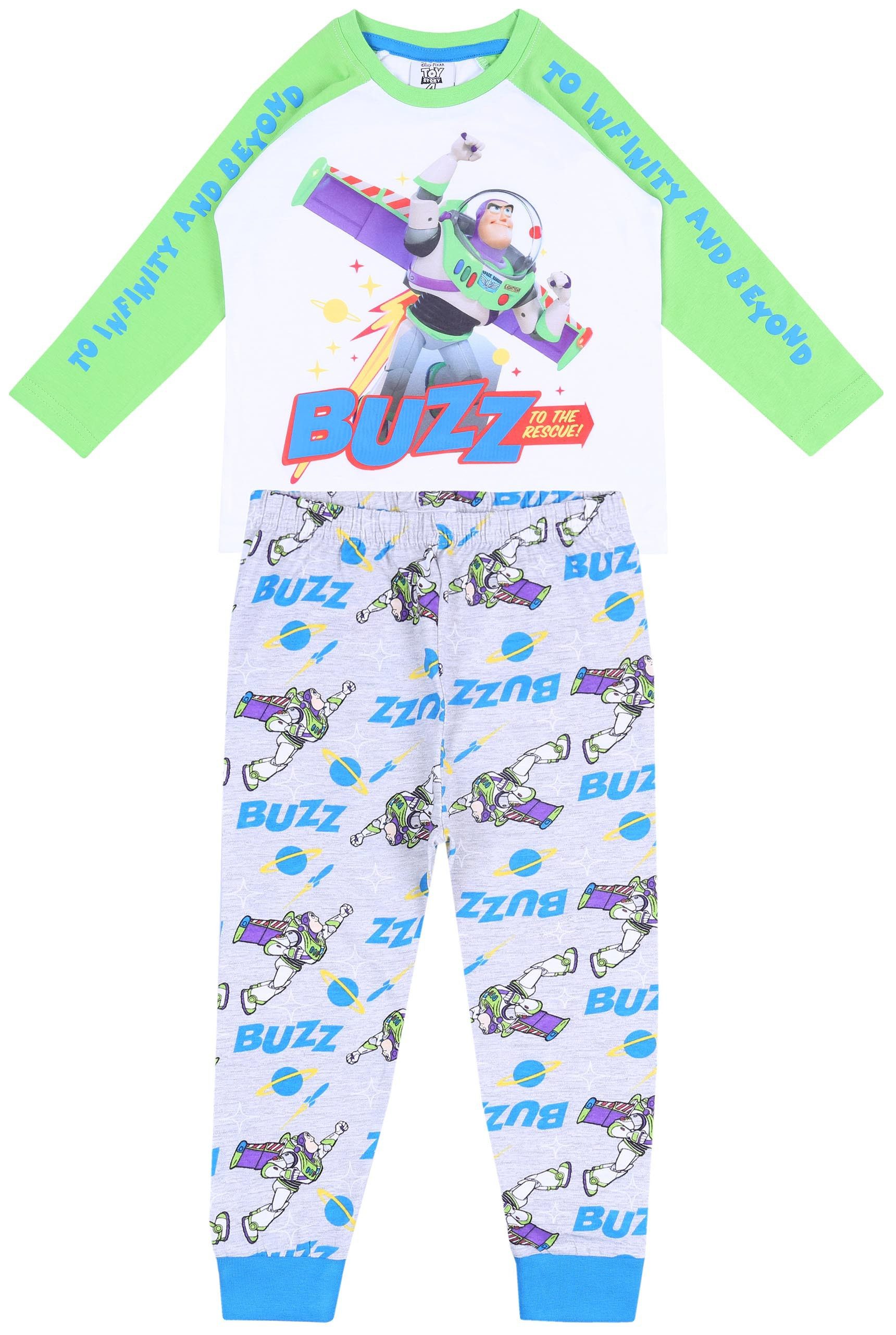 Schlafanzug Grau-grüner Pyjama Toy Story DISNEY 18-24 Monate
