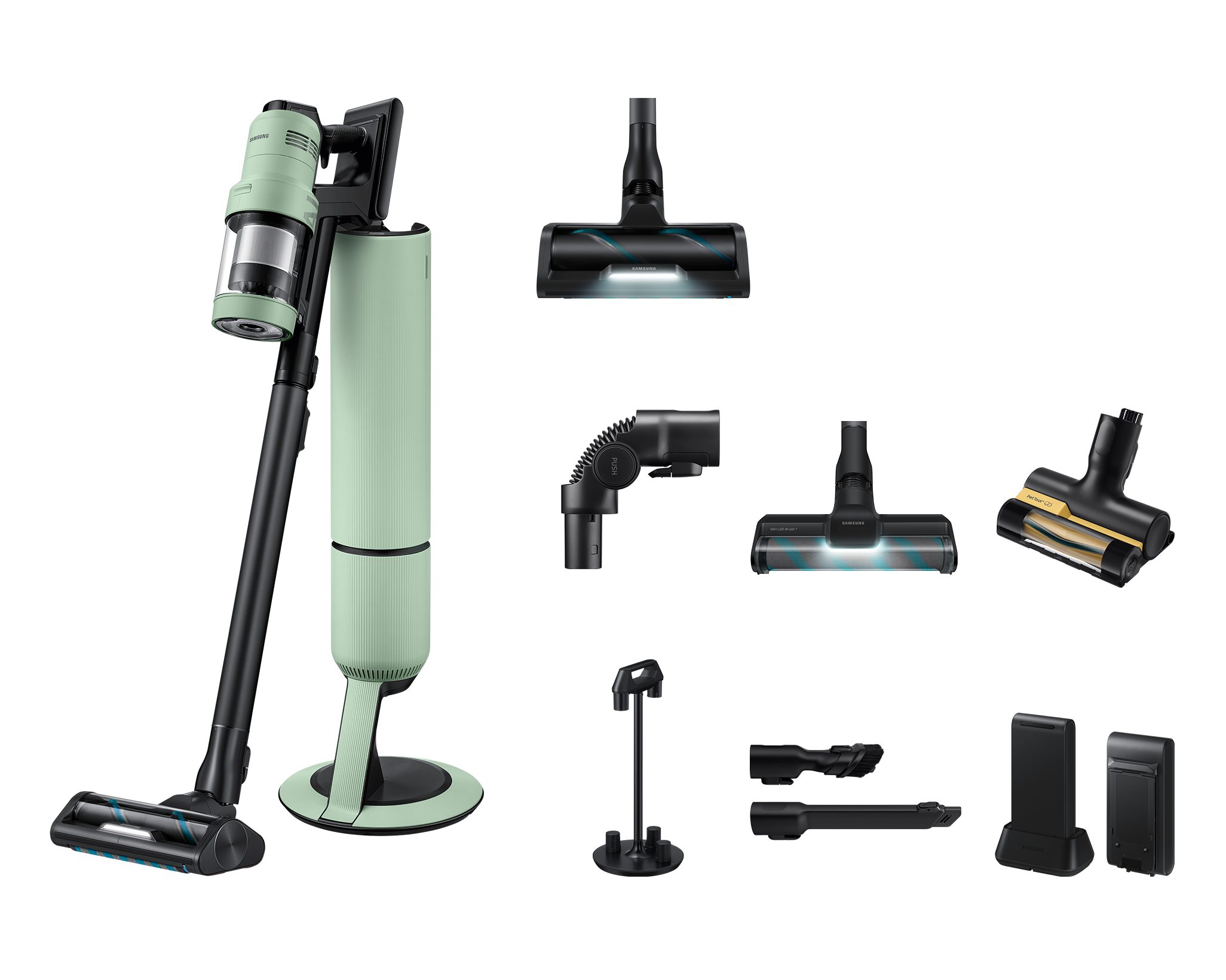 Samsung Akku-Handstaubsauger BESPOKE AI Jet Ultra Akku+ CompleteClean, VS90F40EEM/WD, 1050 W, beutellos