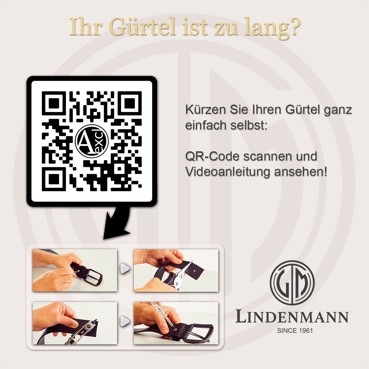 LINDENMANN Ledergürtel