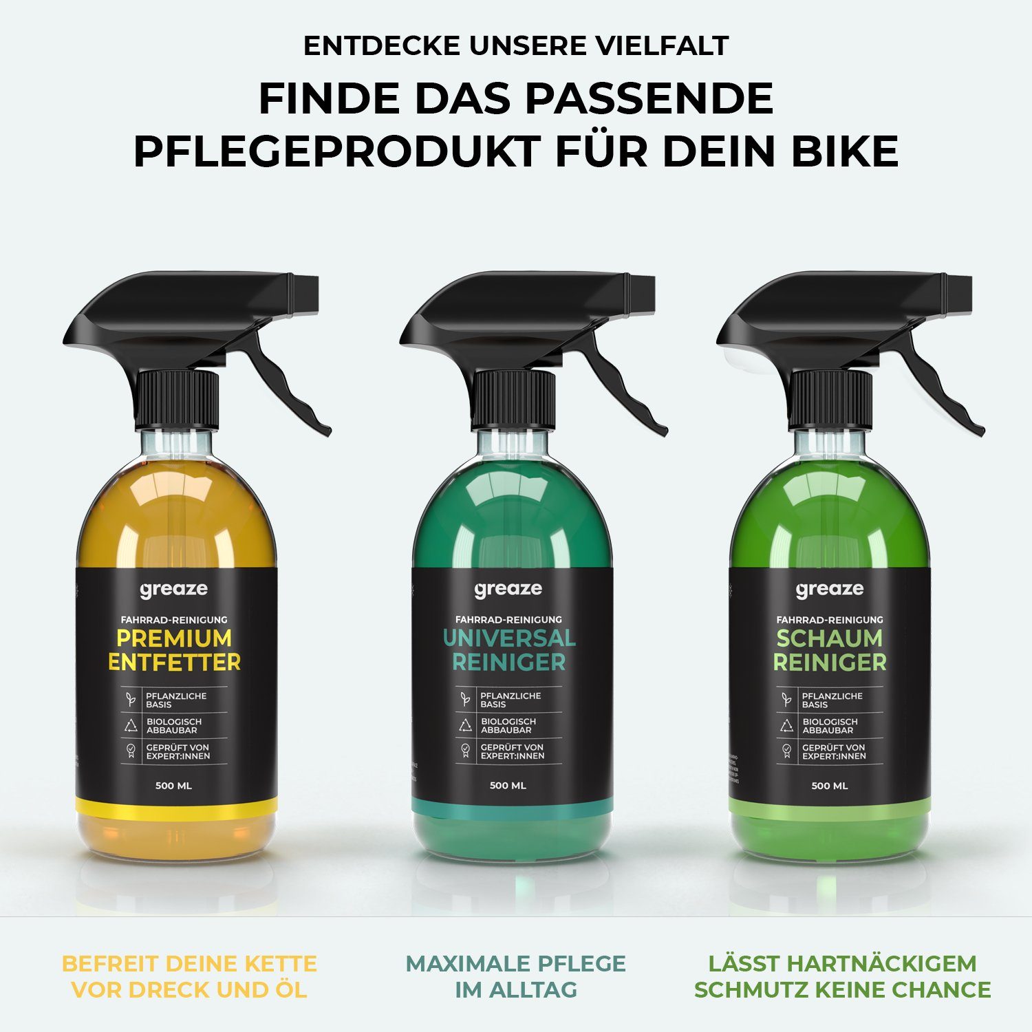 greaze Fahrradketten greaze Universal Fahrrad-Reiniger abbaubar biologisch
