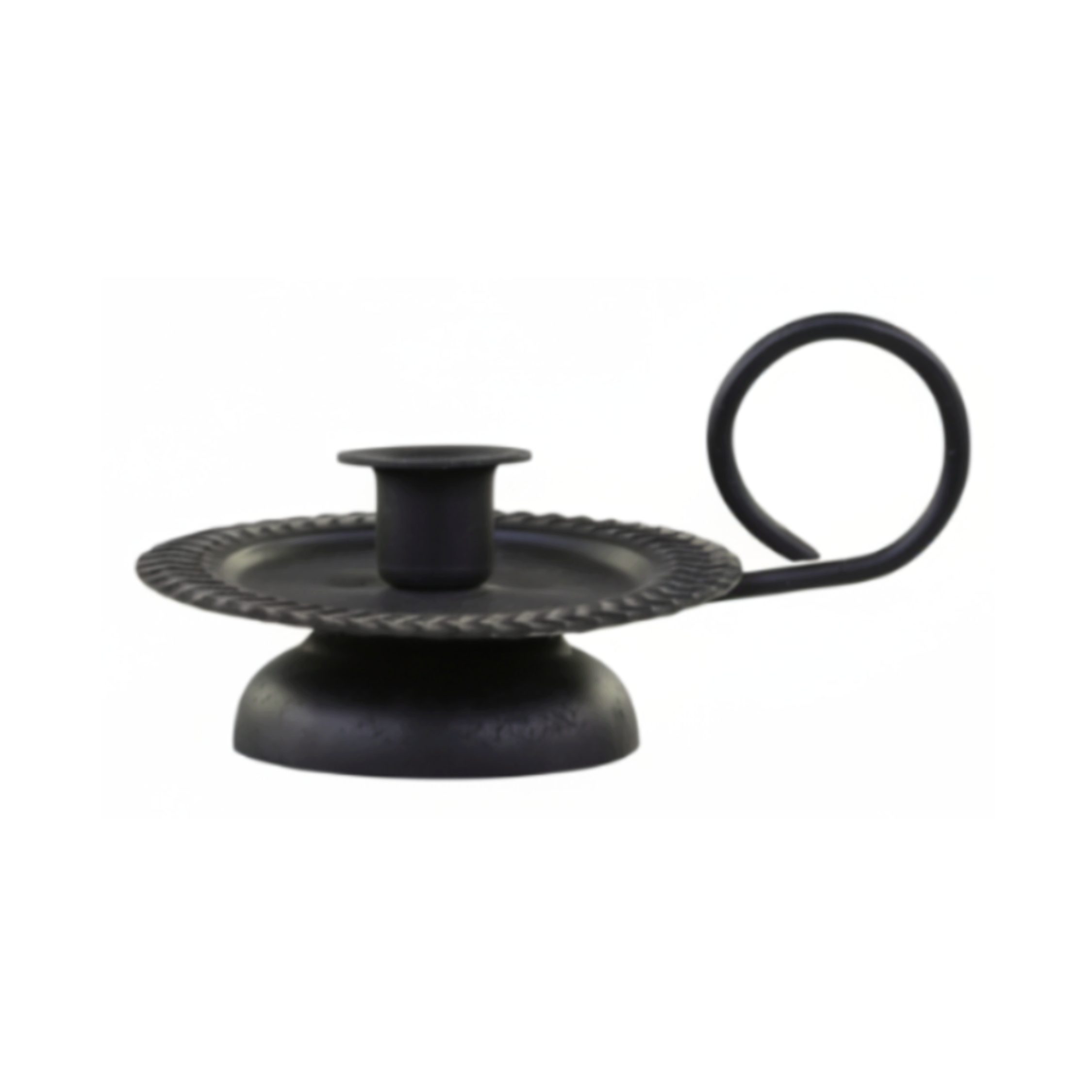 Chic Antique Kerzenständer Kammerleuchter auf Fuß für Spitzkerzen – Chic Antique, Antique Schwarz
