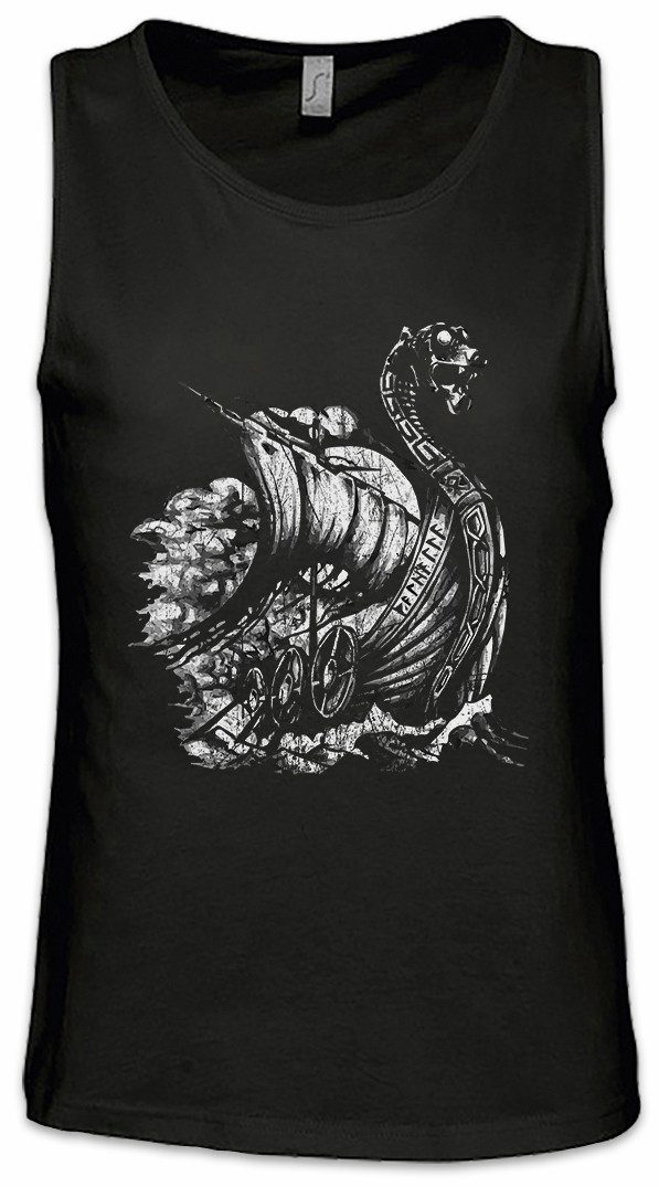 Tanktop Viking Ship VIII Ärmelloses T-Shirt Valhalla Odin Thor Norse Vikings
