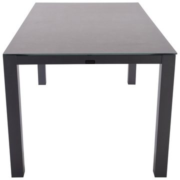 Raburg Gartentisch Tisch in SCHIEFER-GRAU, 160 x 90 cm, Glaskeramik, 8 mm, sehr stabil & leicht, wetterfest & UV-beständig