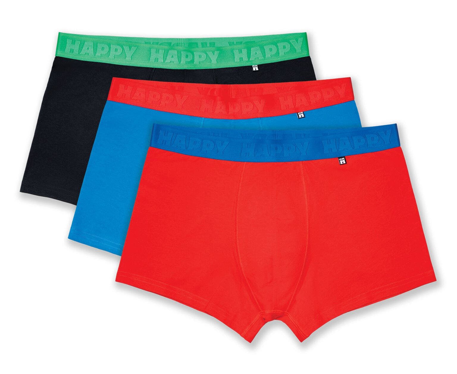 Boxershorts Unterwäsche Solid Mix (Baumwolle) mehrfarbig schwarz/rot/blau Herren