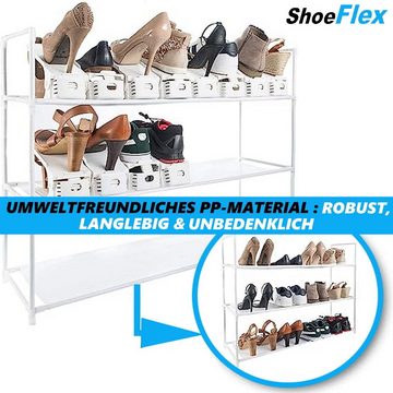 MAVURA Schuhstapler ShoeFlex Schuhstapler Schuhorganizer Schuhschrank Schuhordner Regal, Schuhhalter für 50% mehr Platz im Schuhregal! 6er Set