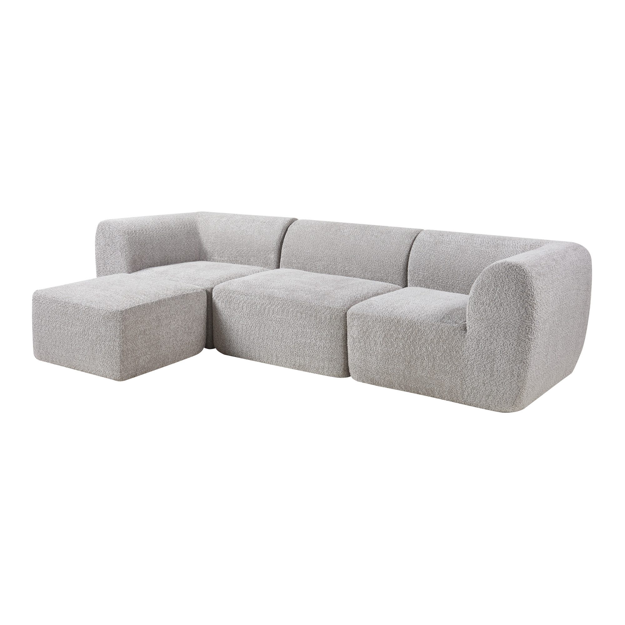 en.casa Sofa, 3-Sitzer mit Longchair »Hurvas« günstig online kaufen
