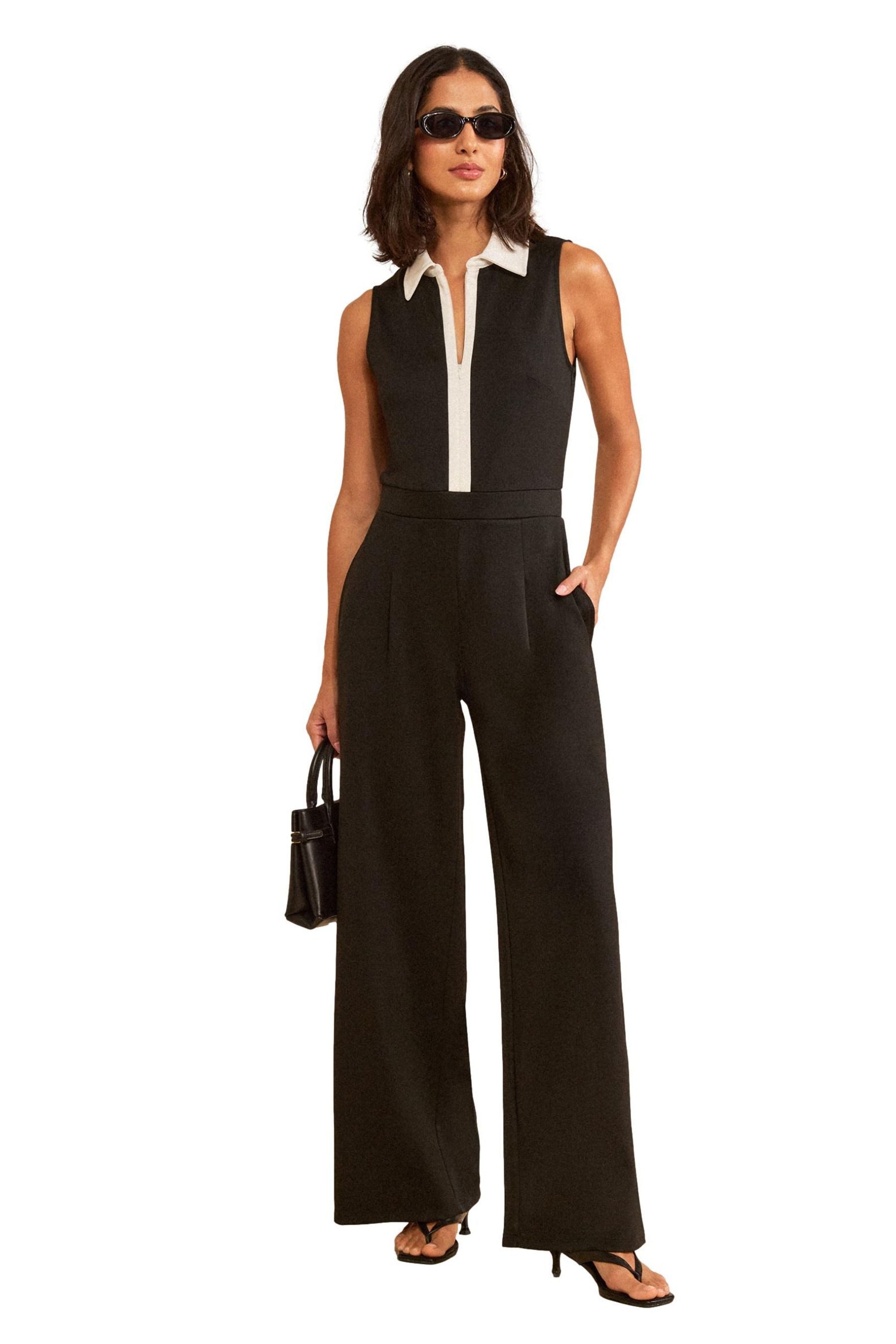 Love & Roses Jumpsuit Love & Roses ärmelloser Ponte-Jumpsuit (1-tlg)