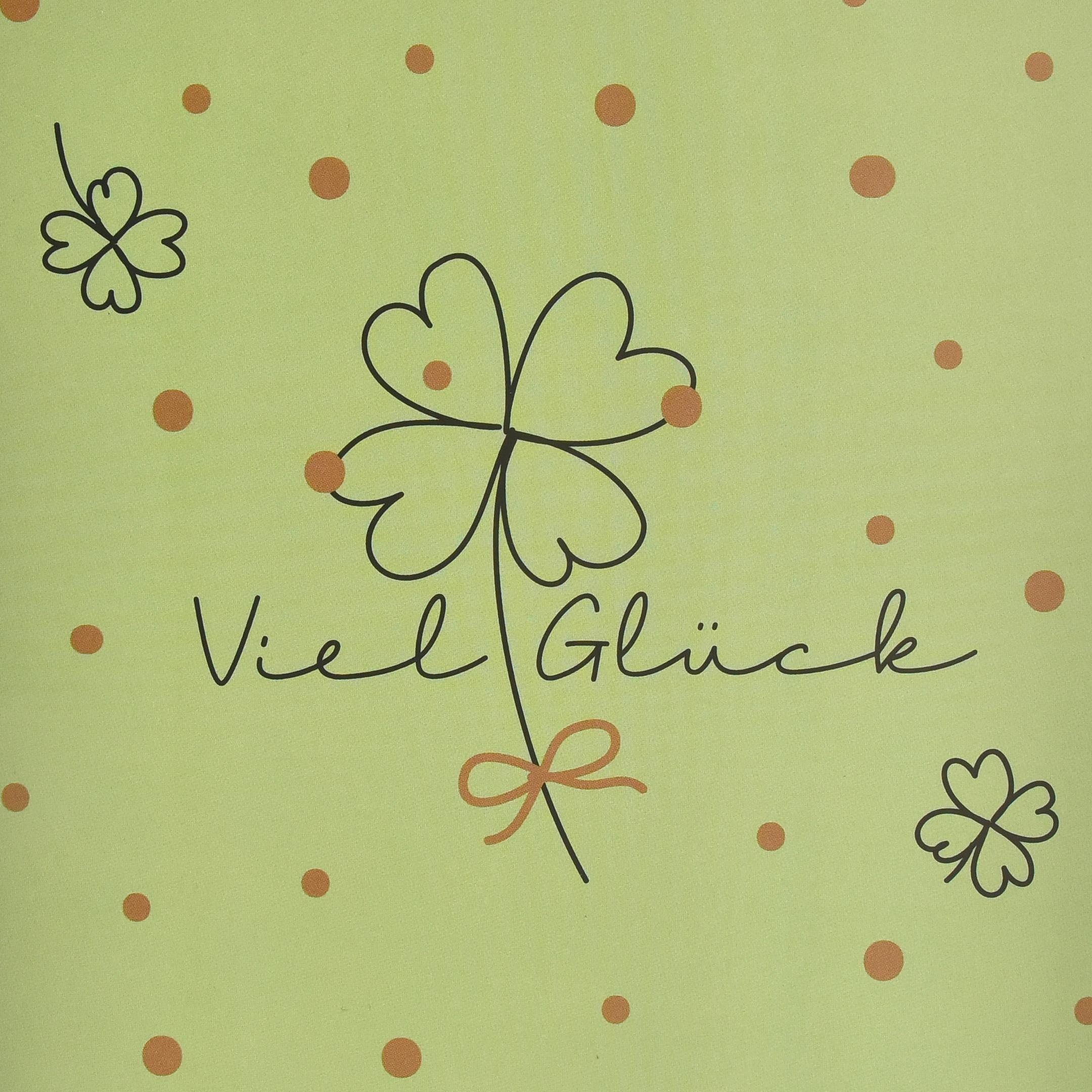 Florists Products Tragetasche Edle Glückwunsch Geschenktüte mit Kleeblattmotiv aus Papier, 2 Stück
