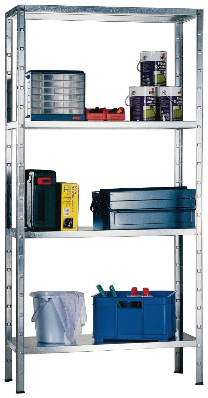 SCHULTE Regalwelt Regal Stecksystem-Grundregal, Metall verzinkt, günstig online kaufen