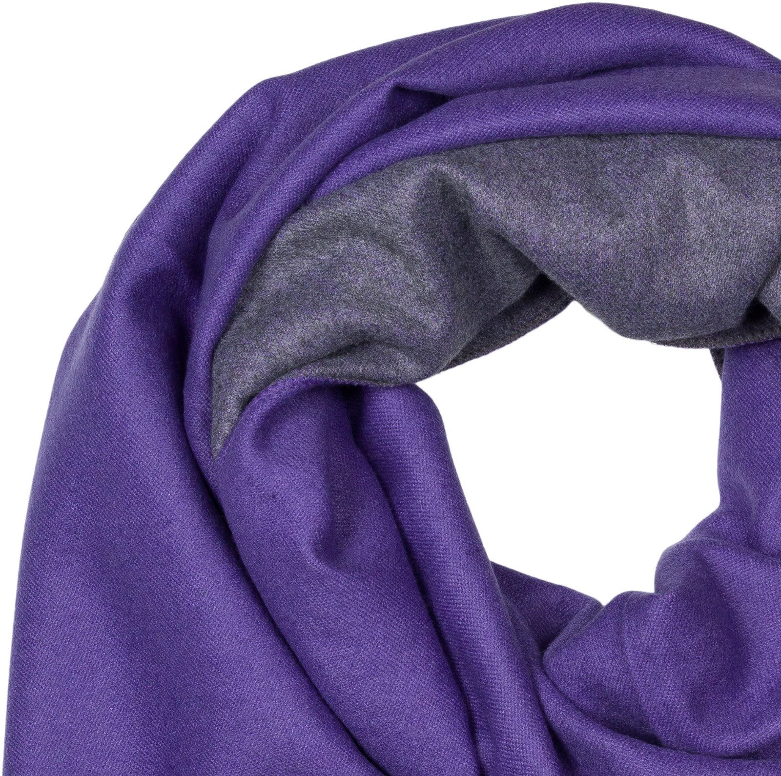 styleBREAKER Modeschal 2-Farbiger Schal mit Fransen, (1-St) günstig online kaufen