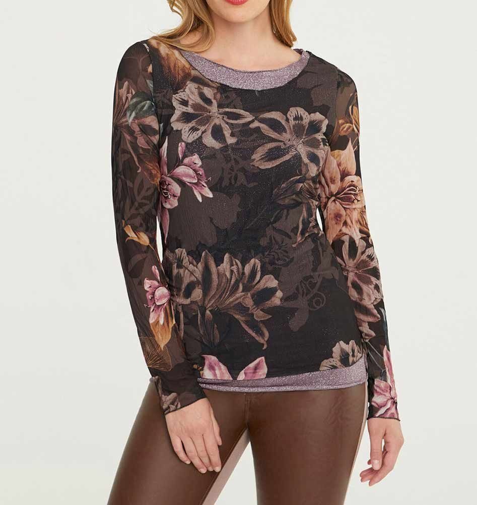 Ashley Brooke by heine bunt Print-Shirt Damen Designer-2-in-1-Druckshirt, BROOKE ASHLEY