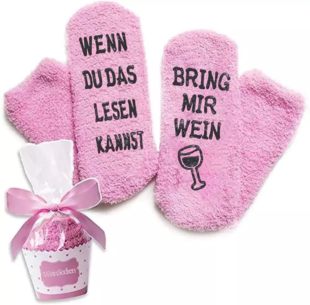 Rocking Socks ABS-Socken Wenn du das lesen kannst Socken für Frauen - lustiges Geschenk Wein Geschenkartikel