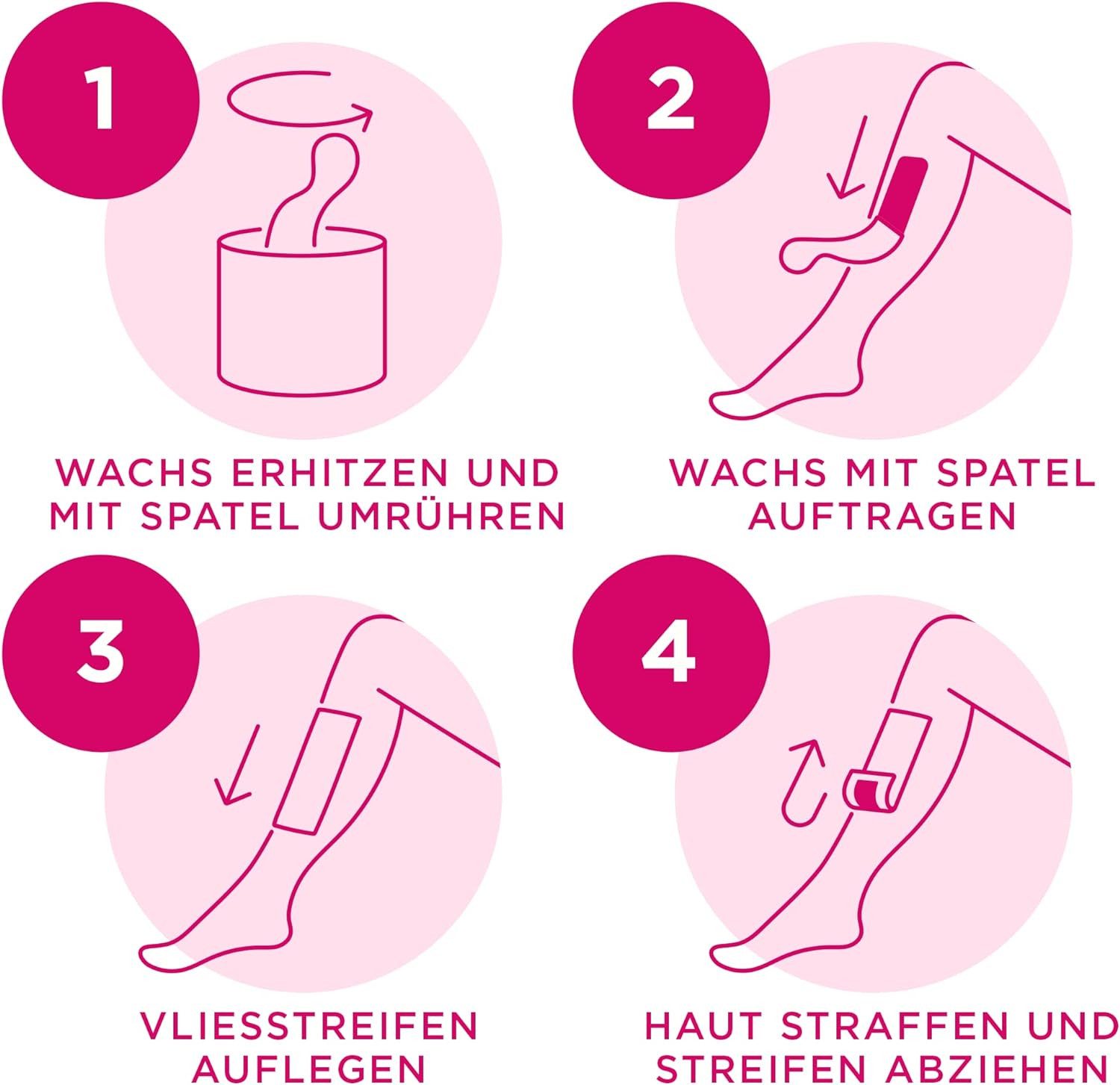 Veet Zuckerpaste für Körper & Gesicht mit Vanilleblütenduft 250 ml, inkl. Holzspatel & Stoffstreifen