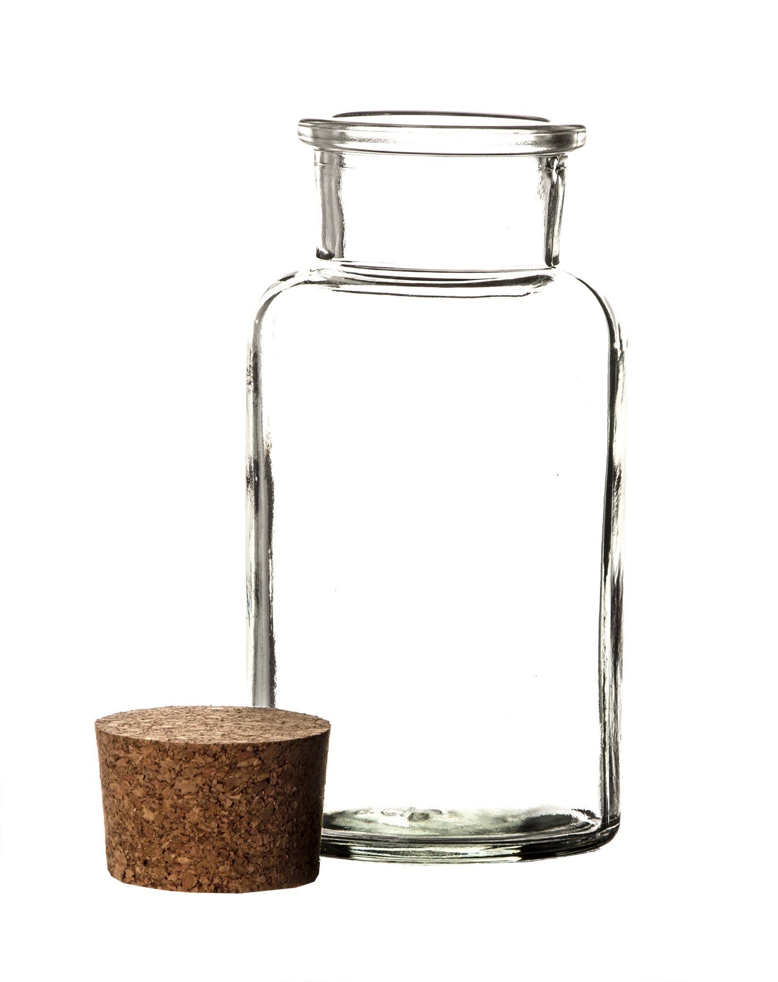 Korken-Deckel ml Glas, 6x Gewürzbehälter Glas Gewürzgläser Vorratsgläser, 300 BigDean Rund (6-tlg)